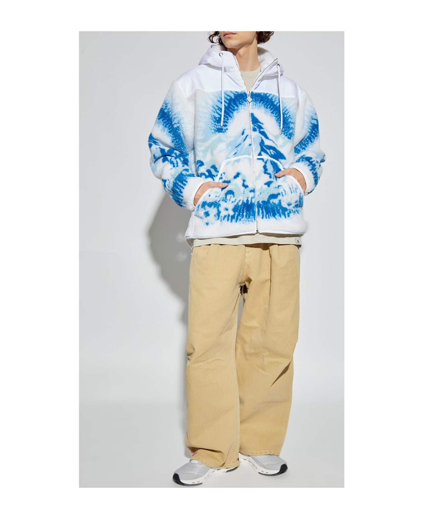 Casablanca Jacket With Hood - WHITE/BLUE