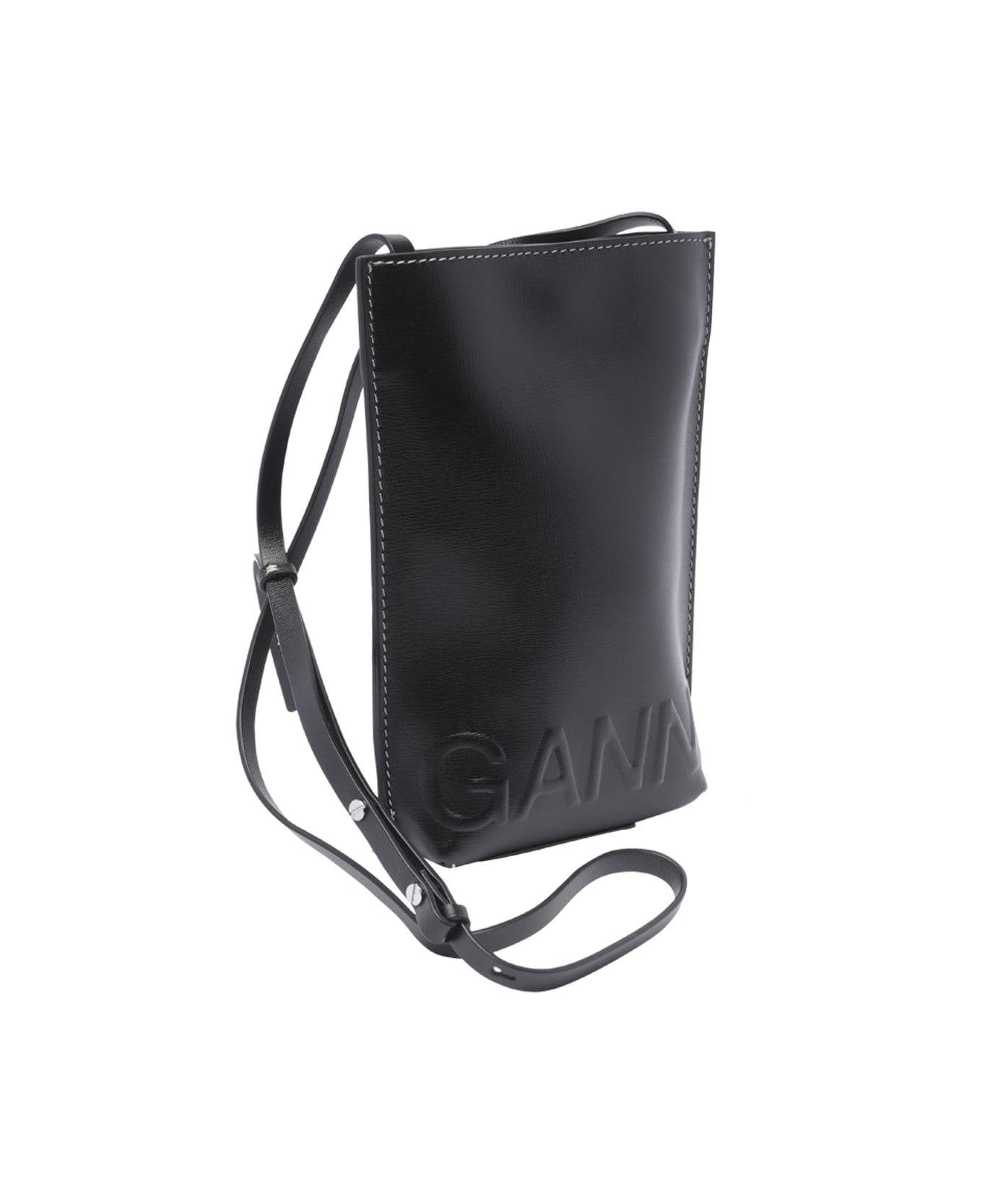 Ganni Small Banner Crossbody Bag - Black