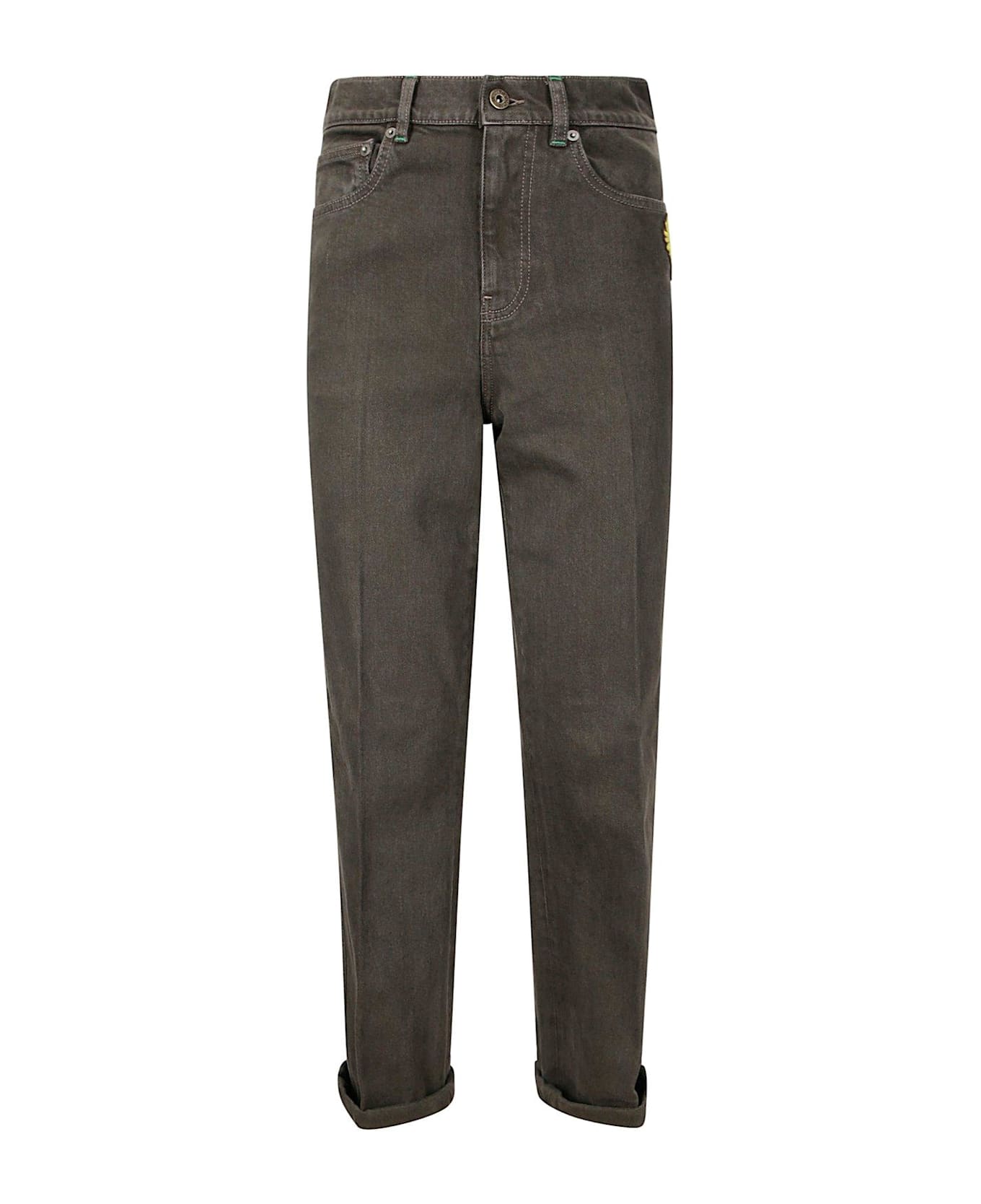 J.W. Anderson Contrast Turn-up Denim Jeans - SMOKE