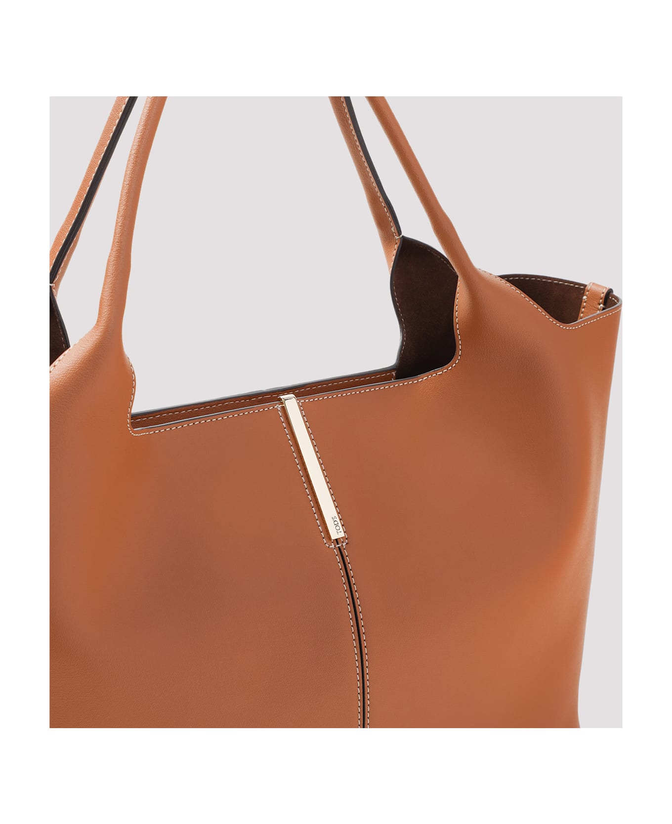 Tod's Ebr Shopping Tote Bag - Kenia Cacao