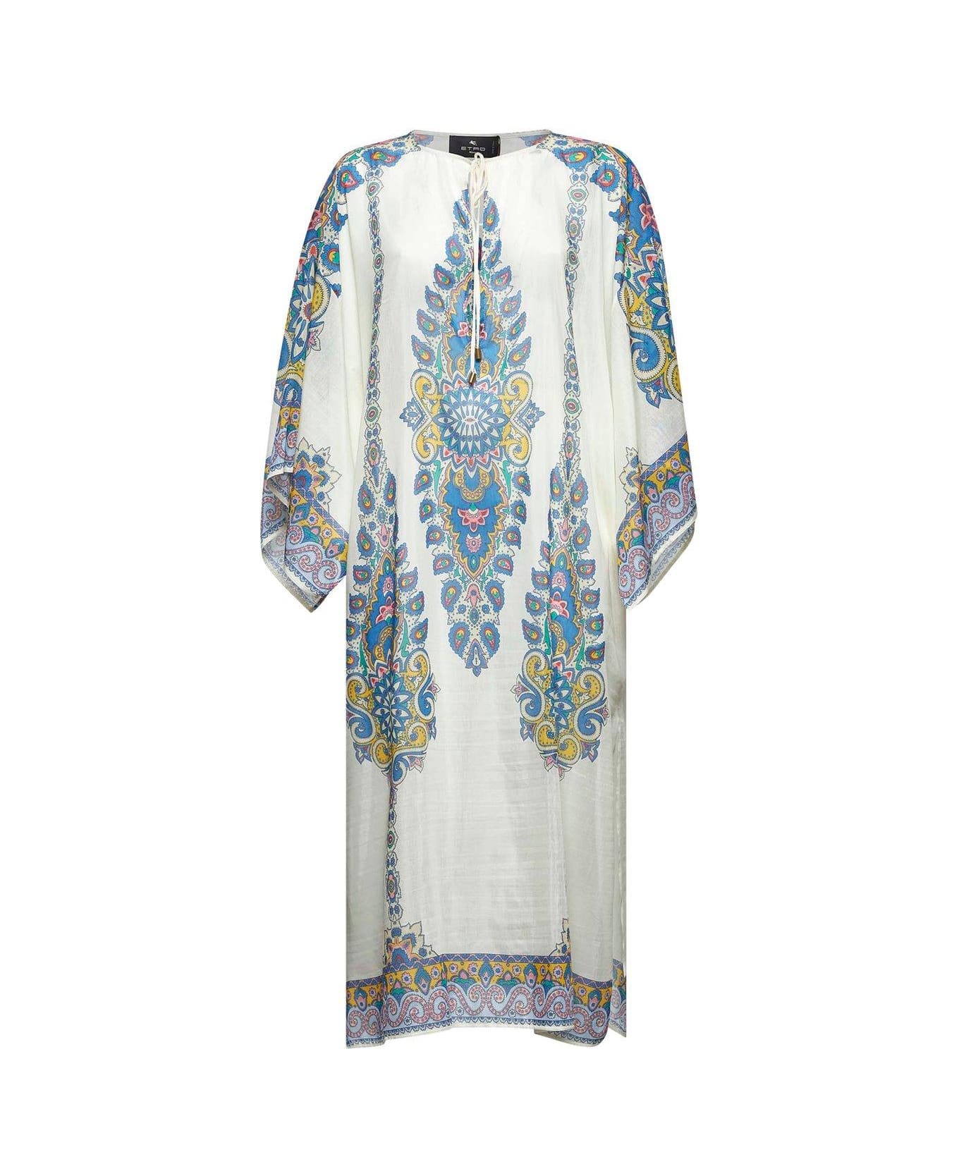 Etro Paisley Printed Midi Dress - MULTICOLOUR