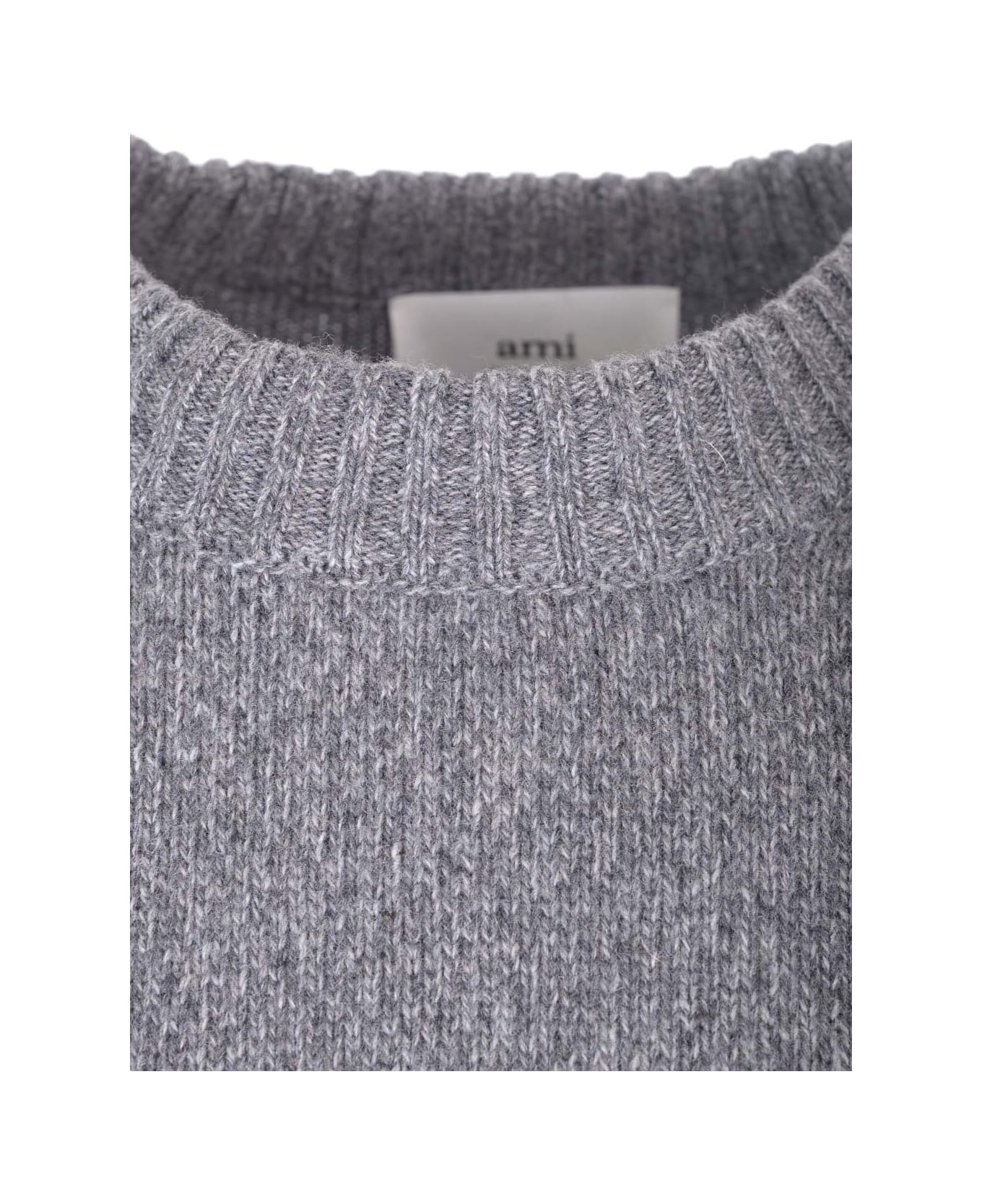 Ami Alexandre Mattiussi Cashmere And Wool Sweater - GREY ニットウェア
