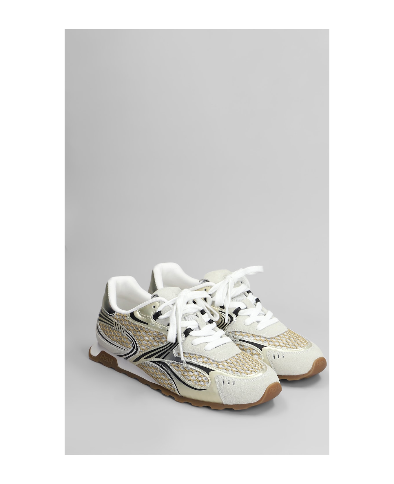 Ash Kabuki Sneakers In Beige Suede And Fabric - beige