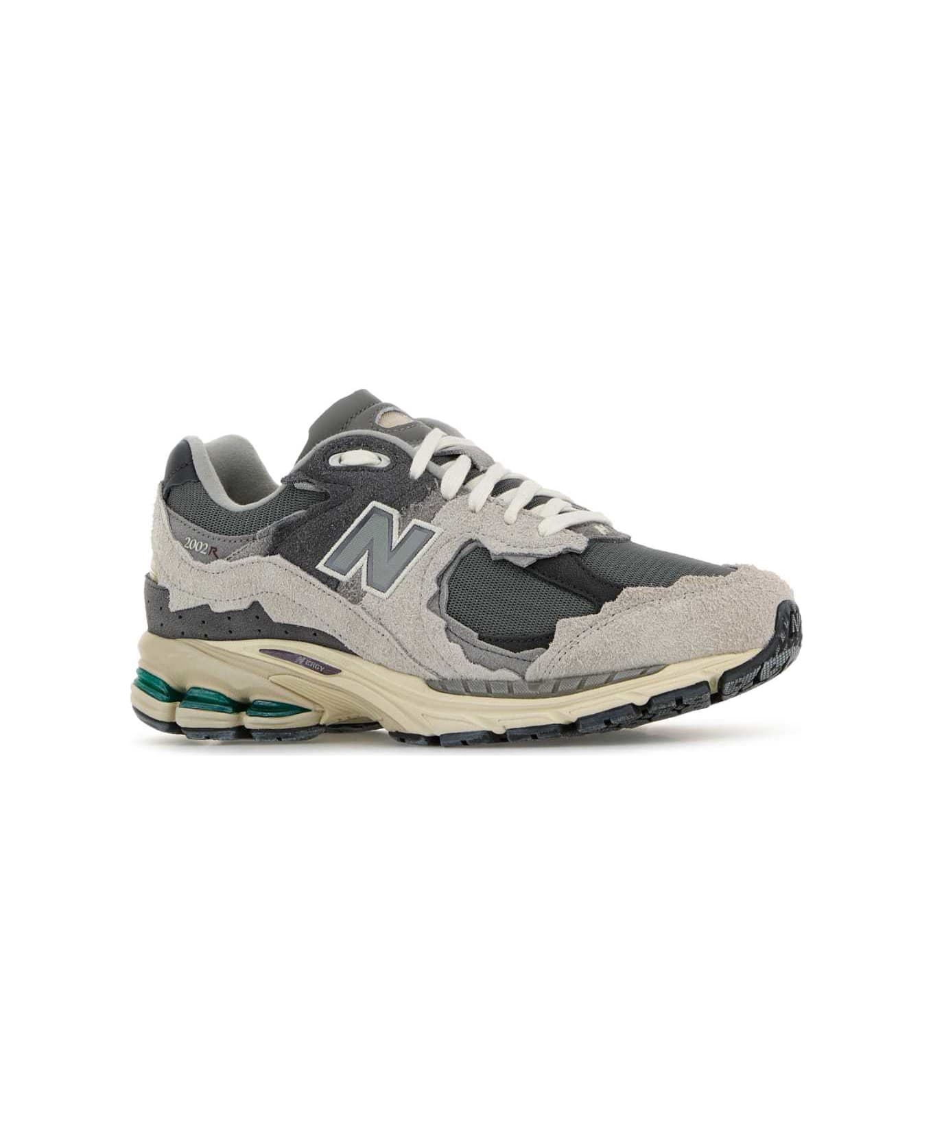 New Balance Multicolor Suede And Mesh 2002r Sneakers - GREYD