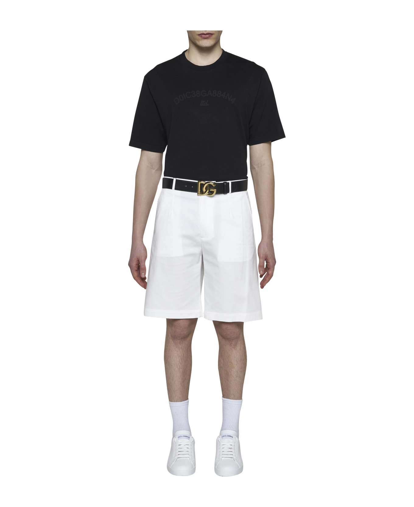 Dolce & Gabbana Branded Tag Shorts - Bianco ショートパンツ