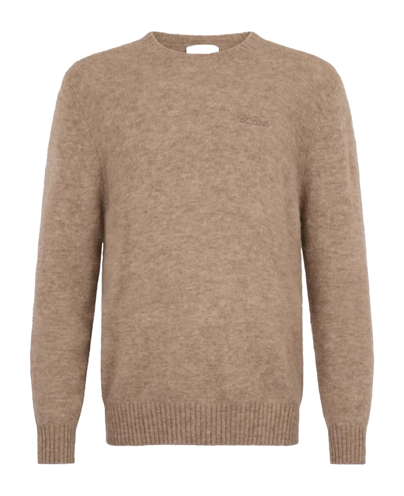 MC2 Saint Barth Khaki Stretch Crew Neck Sweater - KAKI