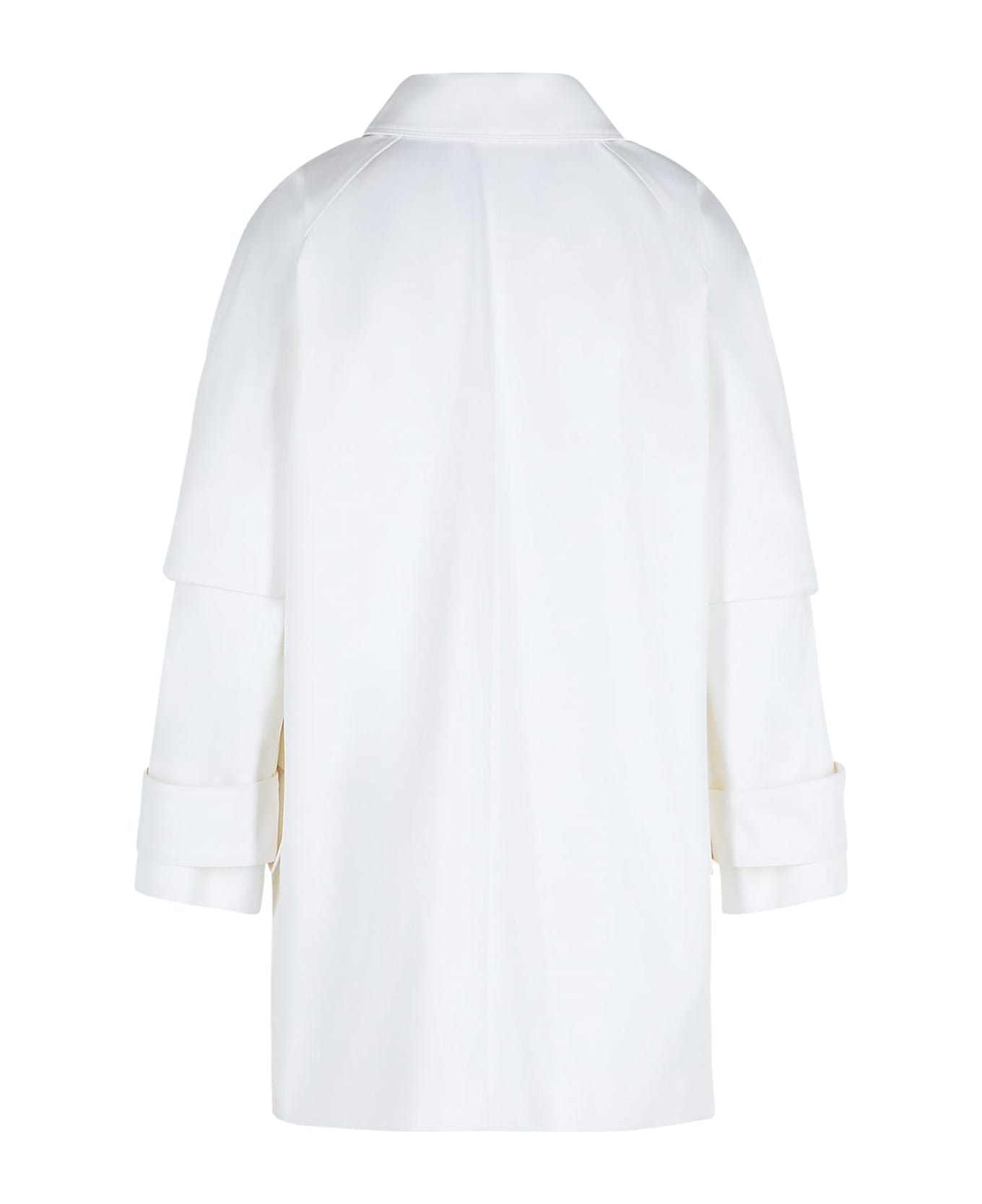 Max Mara 
baba
 White Cotton Raincoat - White
