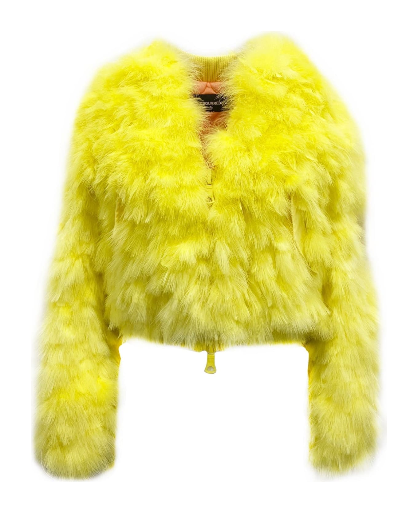 Dsquared2 Feathers Bomber Jacket - Yellow