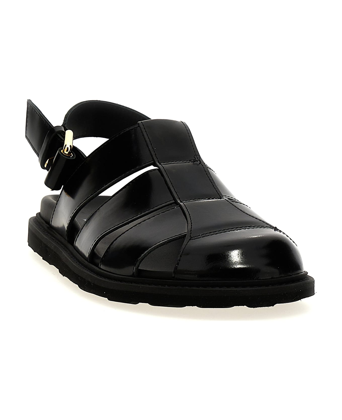 Moschino Leather Sandals - Black  