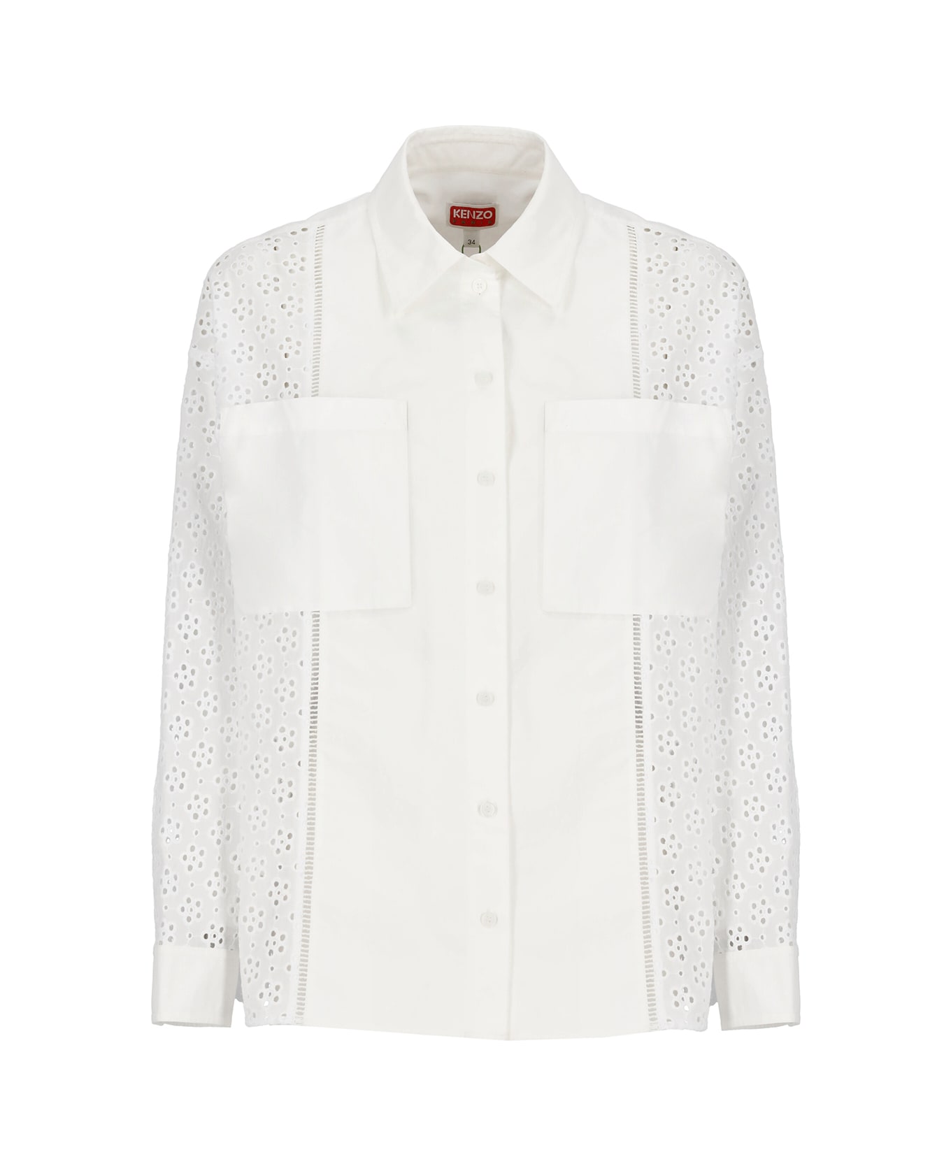 Kenzo Anglaise Oversized Shirt - White シャツ
