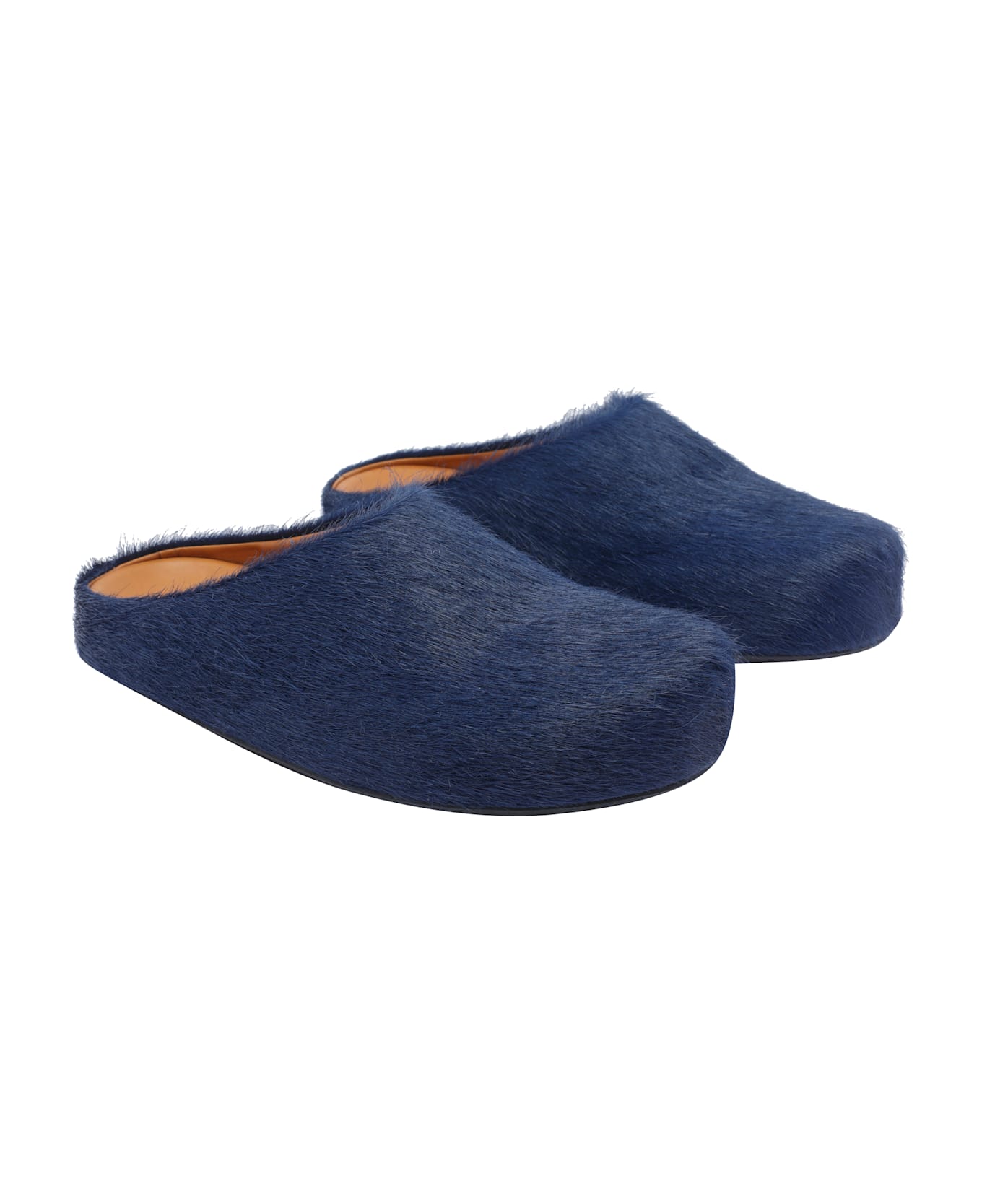 Marni Long Hair Fussbett Sabot - Blue