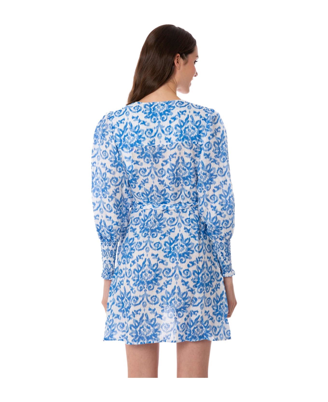 MC2 Saint Barth Linen Short Dress - BLUE
