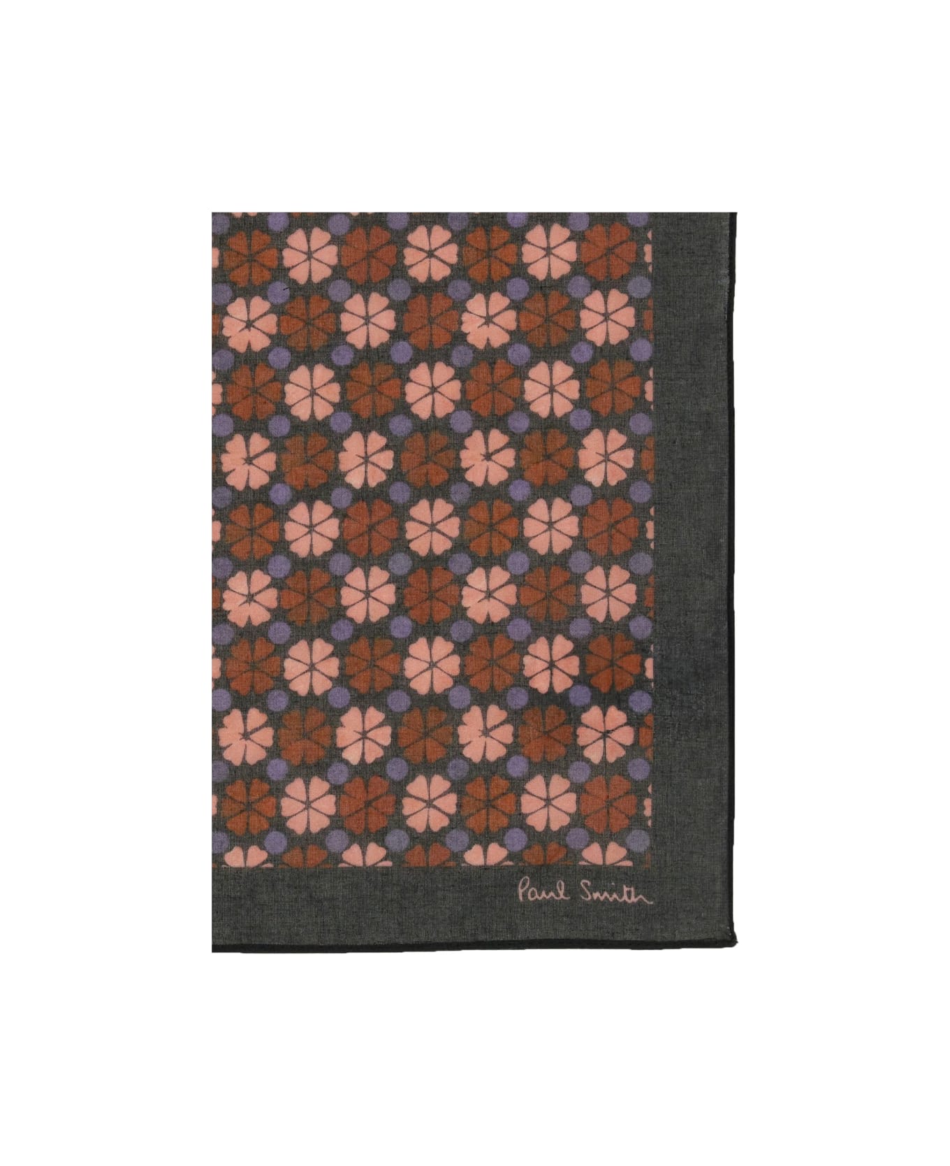 Paul Smith Scarf With Print - BLUE