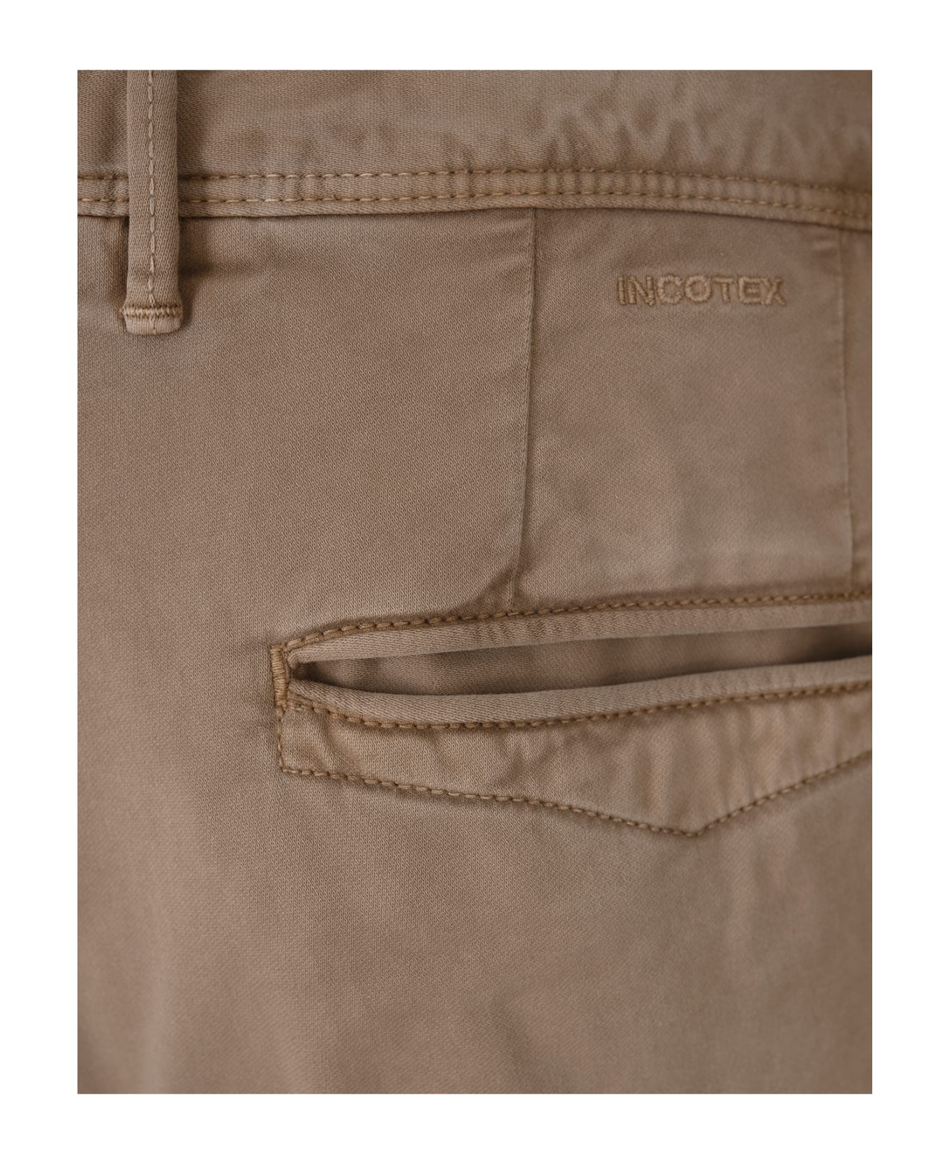 Incotex Caramel Brown Slim Fit Chino Trousers - Brown ボトムス