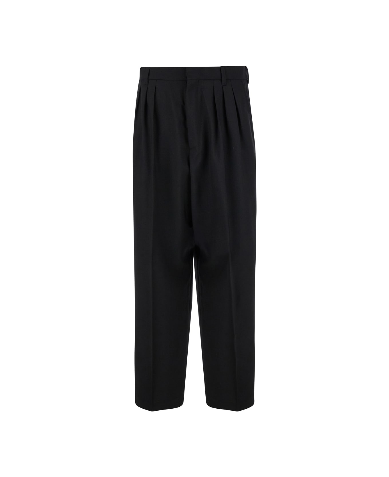 Kenzo Black Pants With Pences In Wool Man | italist, ALWAYS