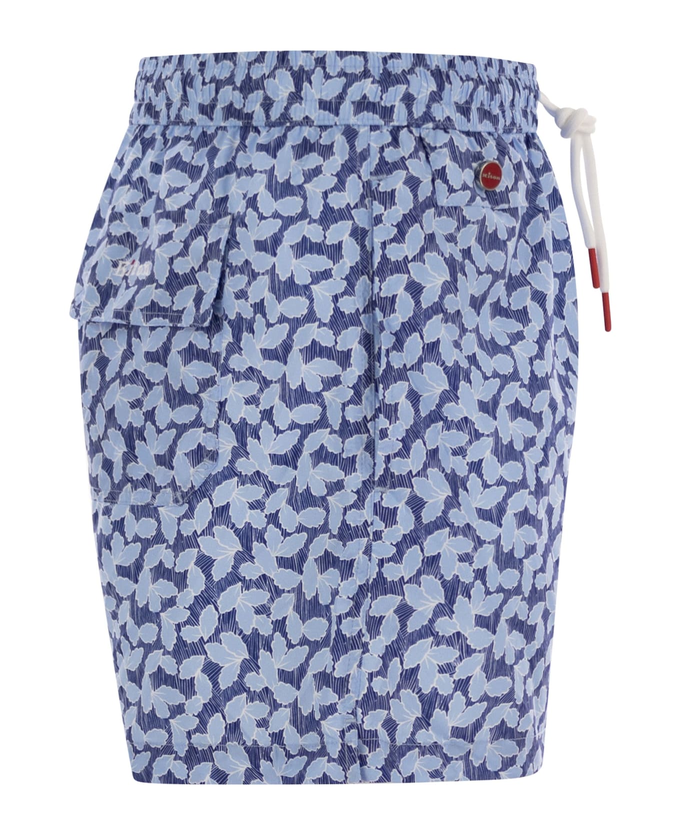 Kiton Patterned Beach Boxers - Blue