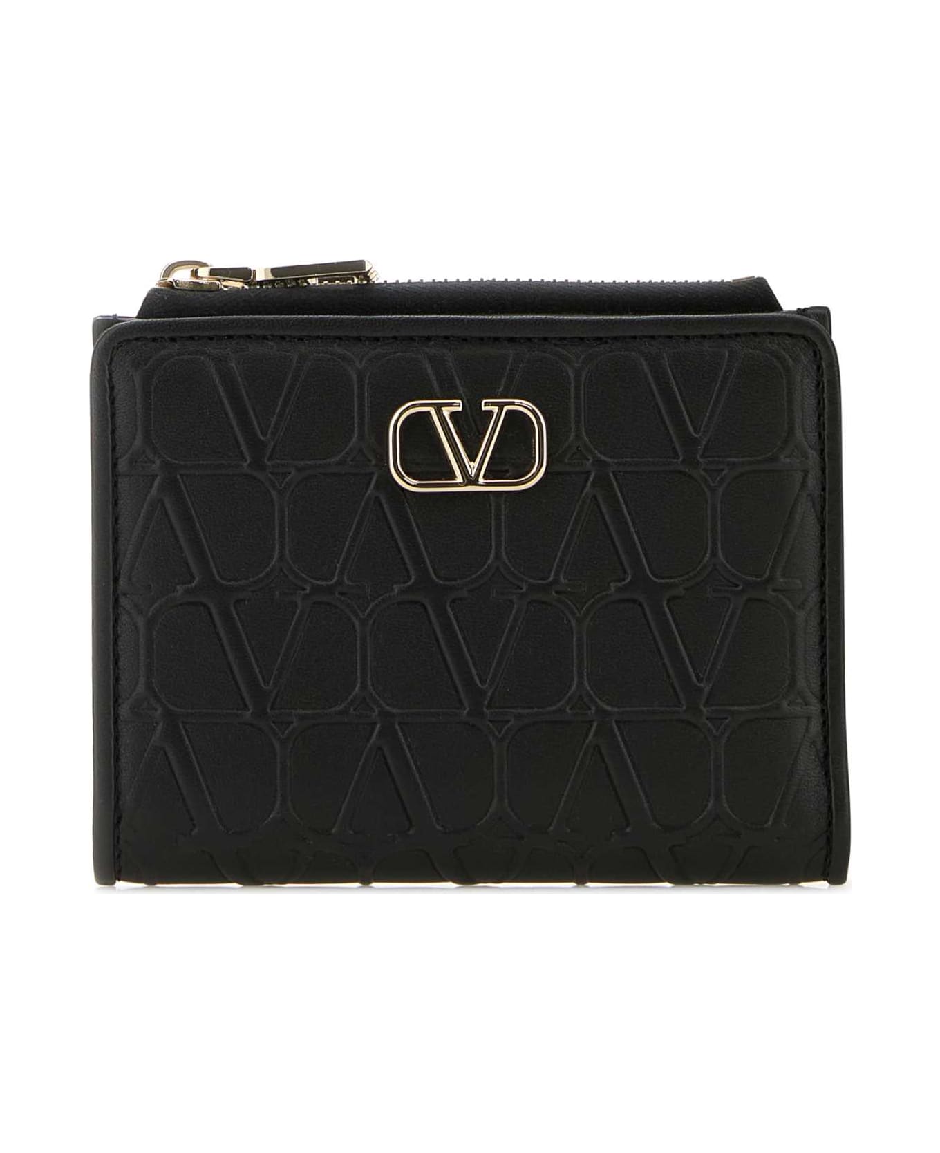 Valentino Garavani Black Leather Wallet - NERO