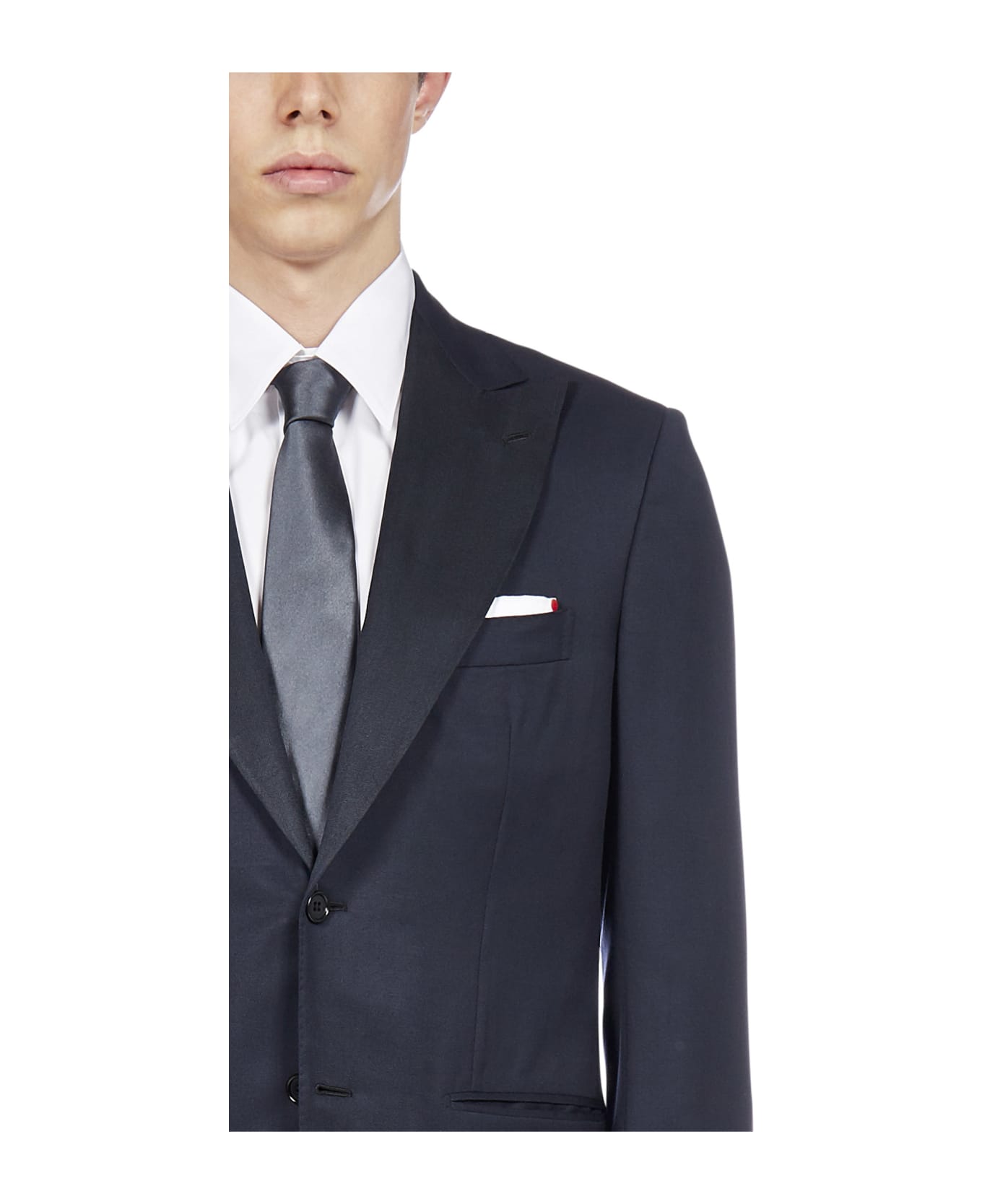 Kiton 2-pieces Tailored Wool Tuxedo Suit - Blue