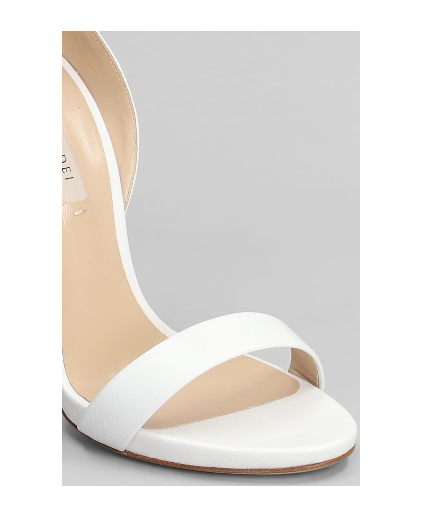 Casadei Blade Sandals In White Leather - white