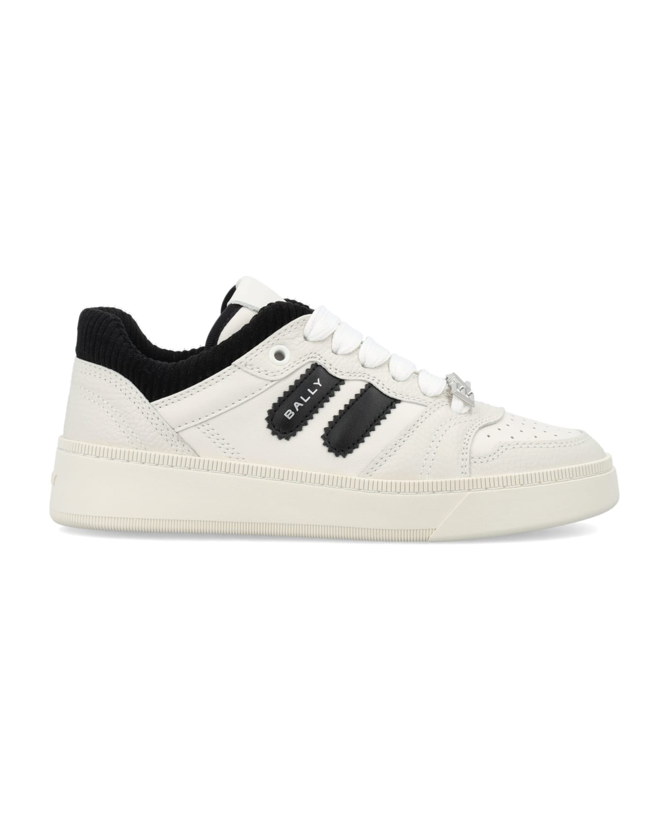 Bally Royalty-w Leather Sneakers - WHITE/BLACK