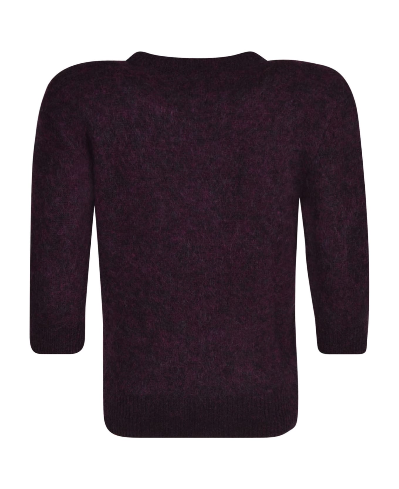 Alessandra Rich Crystals Embellishment Sweater - Violet 