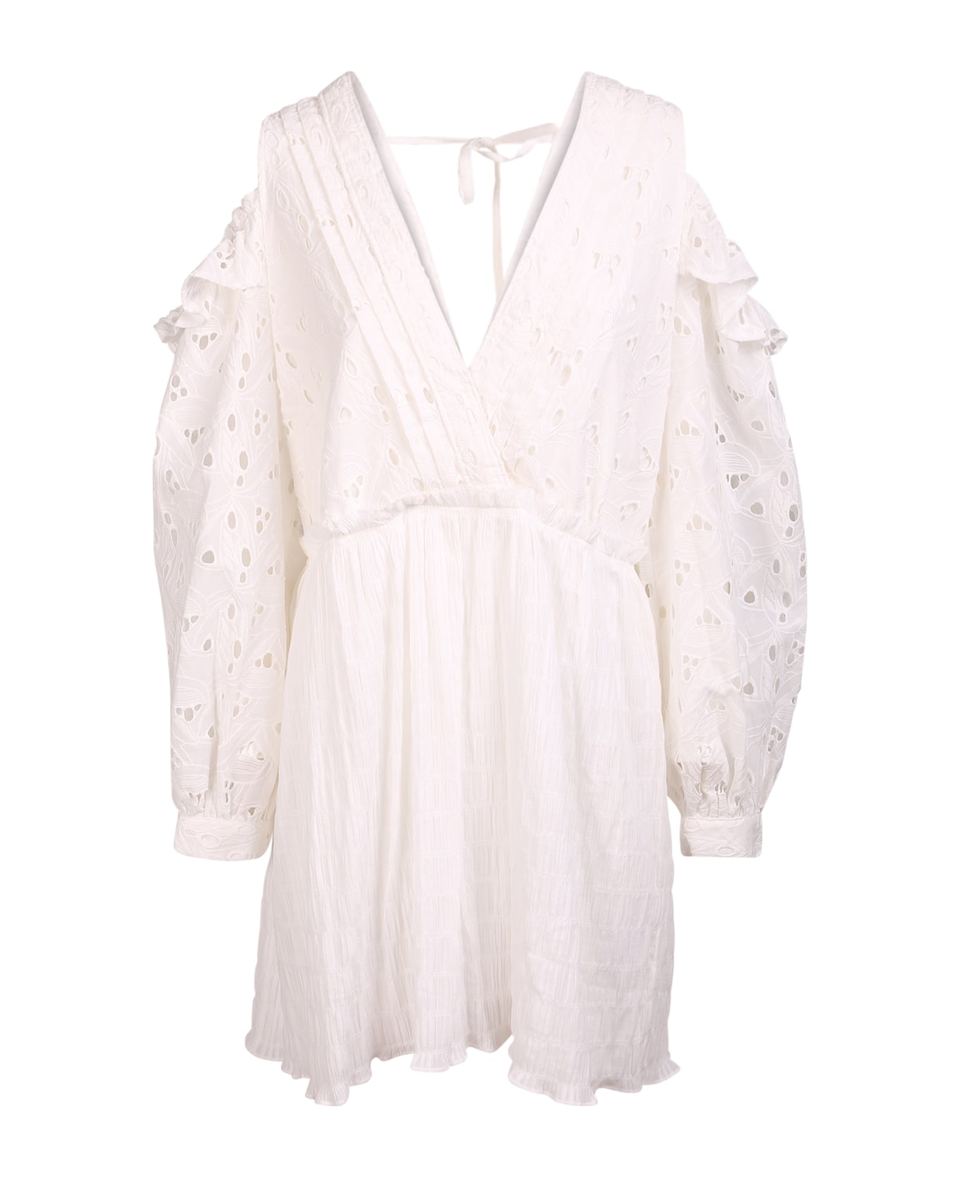 IRO Lace-detail Mini Dress - White