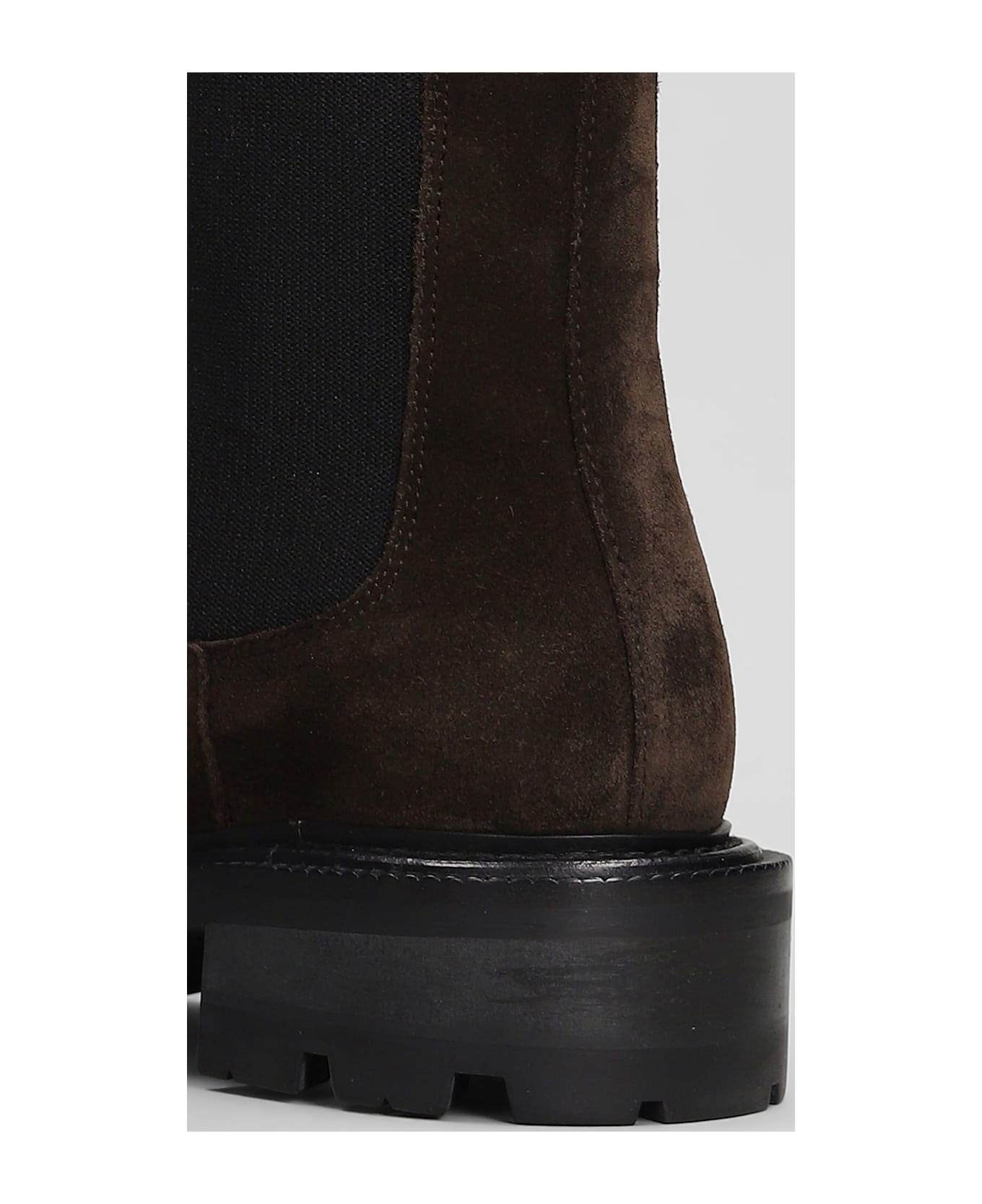 Paris Texas Napa Chelsea Boot Combat Boots In Brown Suede - brown