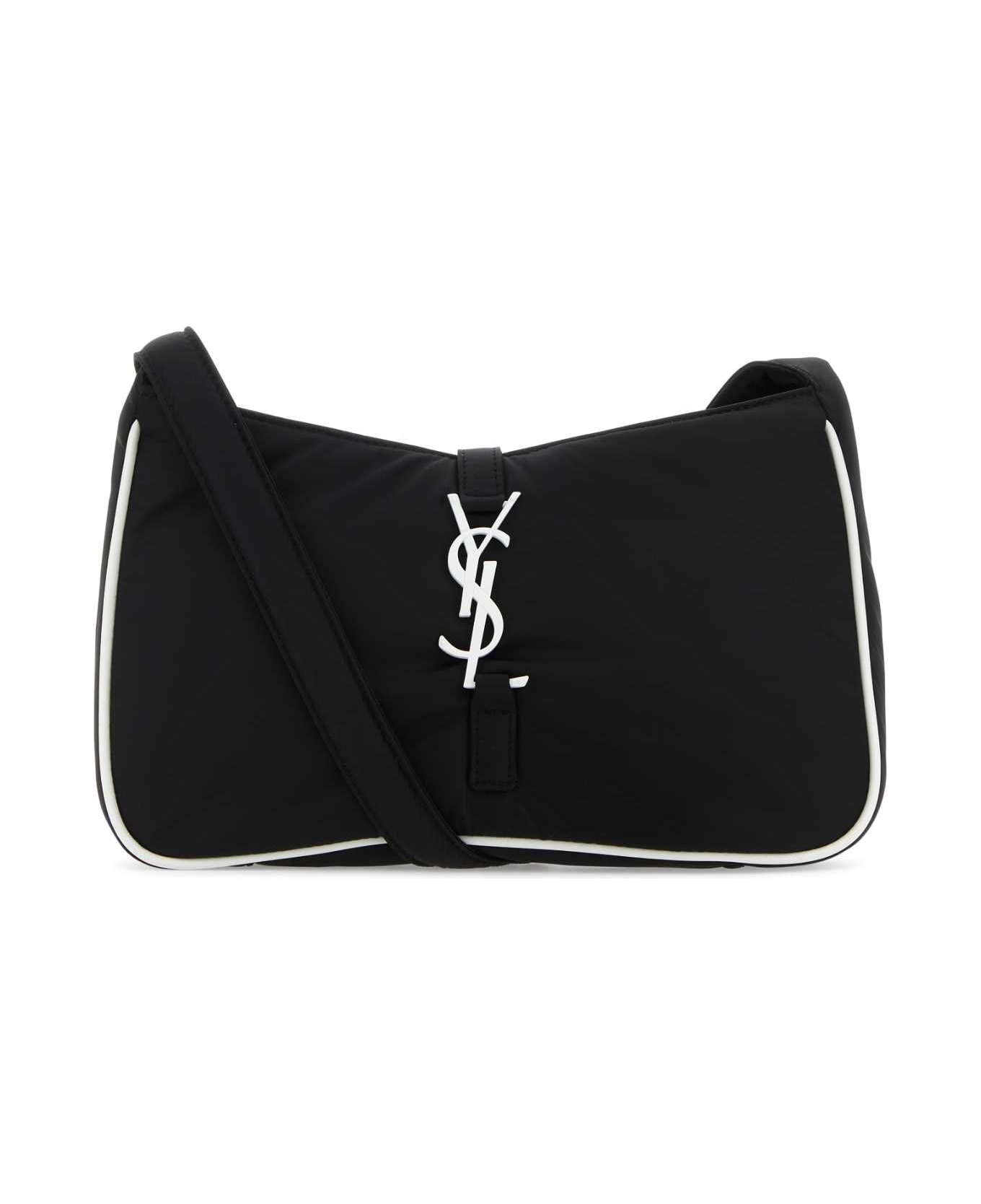 Saint Laurent Black Econylâ® Le 5 ã 7 Shoulder Bag - Black&White