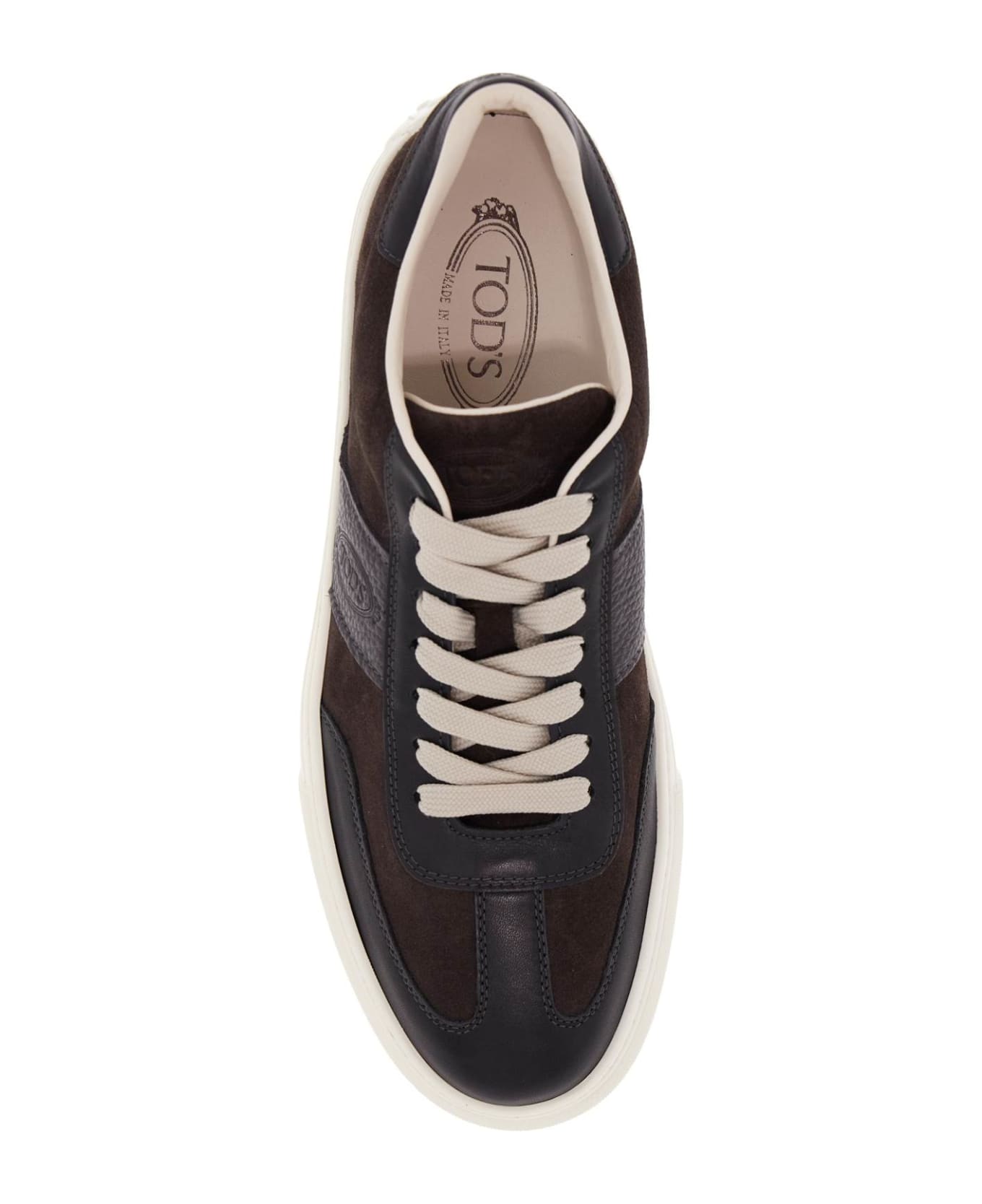 Tod's Leather Sneakers For Everyday - B603(HEMATITE)+S404(FANGO)+B602(GRAFITE) (Brown)