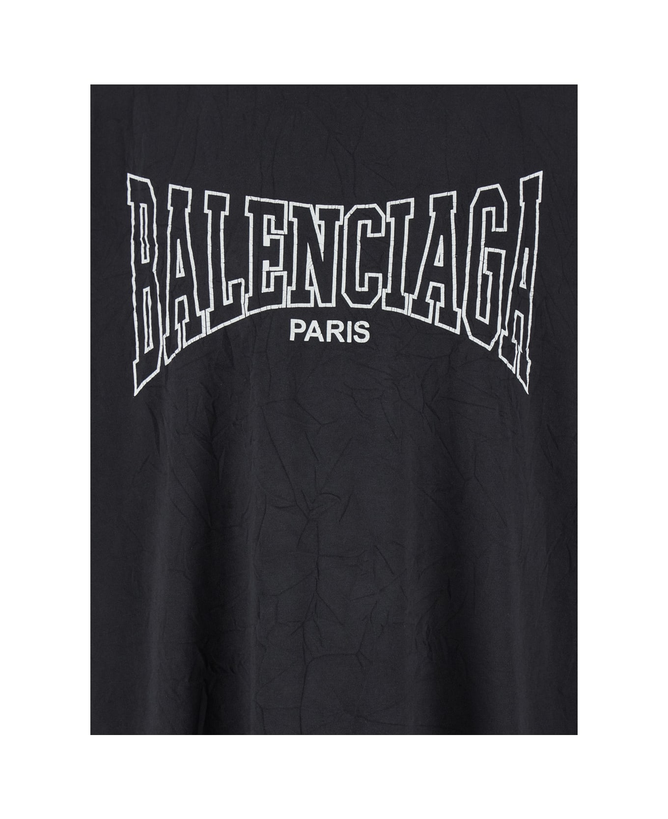 Balenciaga Logo Print T-shirt - Black