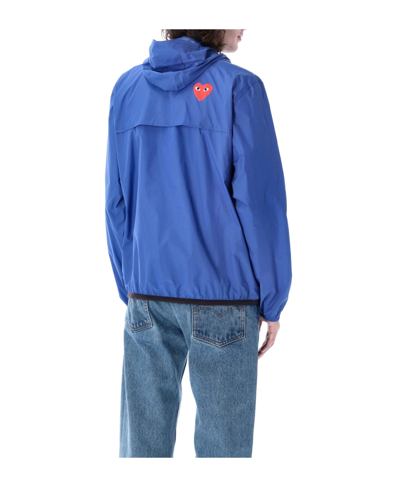 Comme des Garçons Play Waterproof Hooded Jacket - BLUE ジャケット