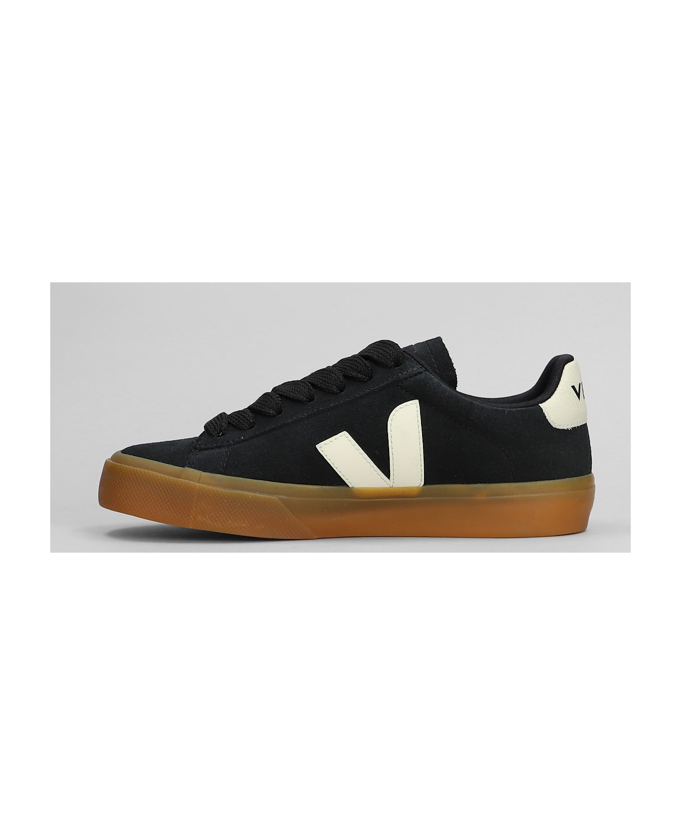 Veja Campo Sneakers In Black Suede - Nero