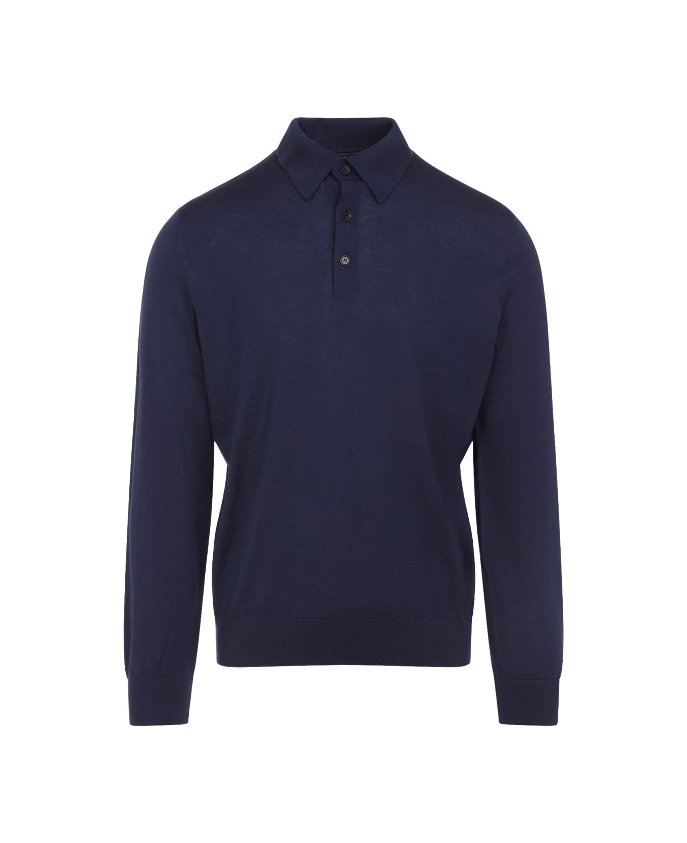 Zegna Cashseta Polo - Blue Medio Unito