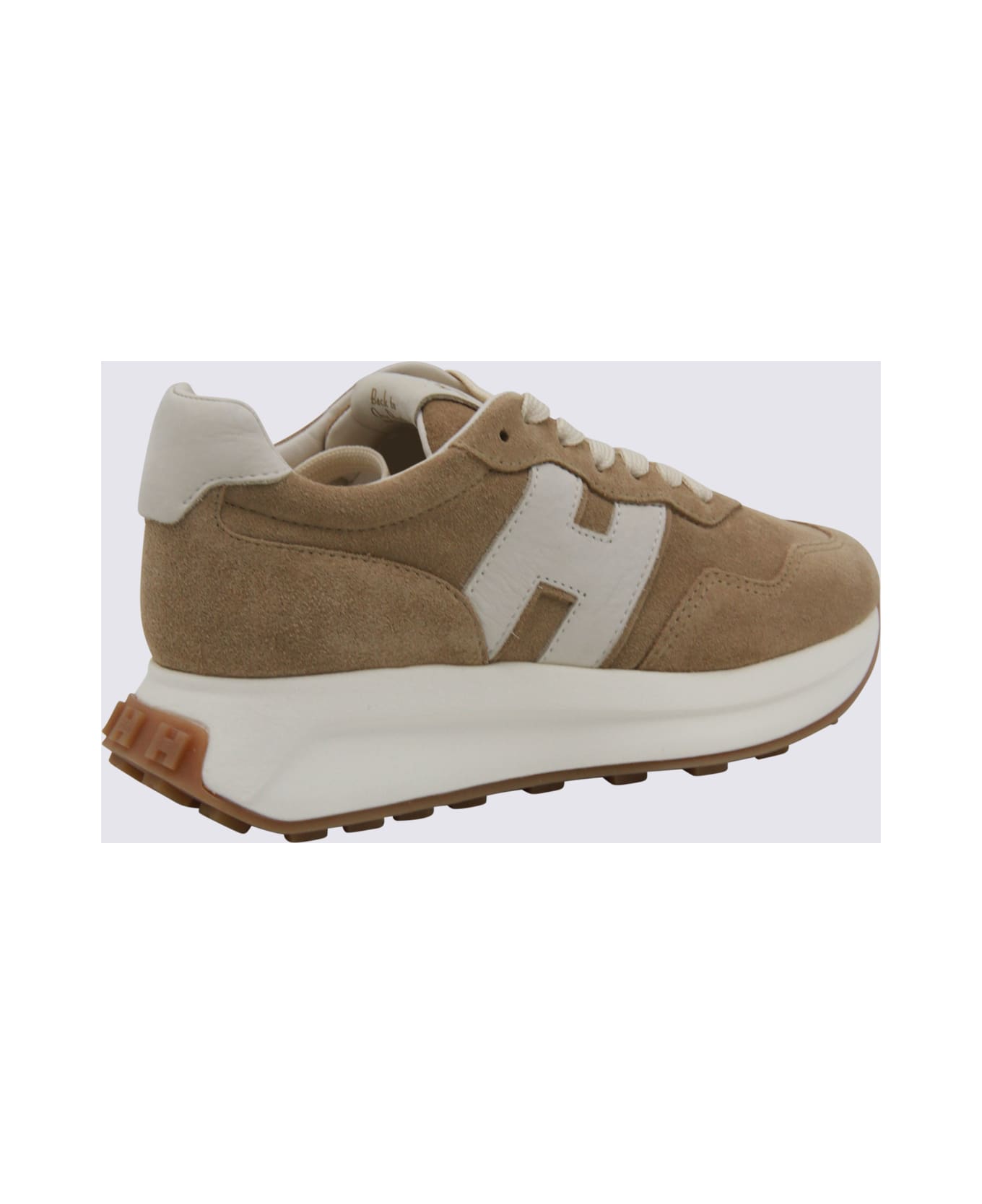 Hogan Beige Leather Sneakers - Beige