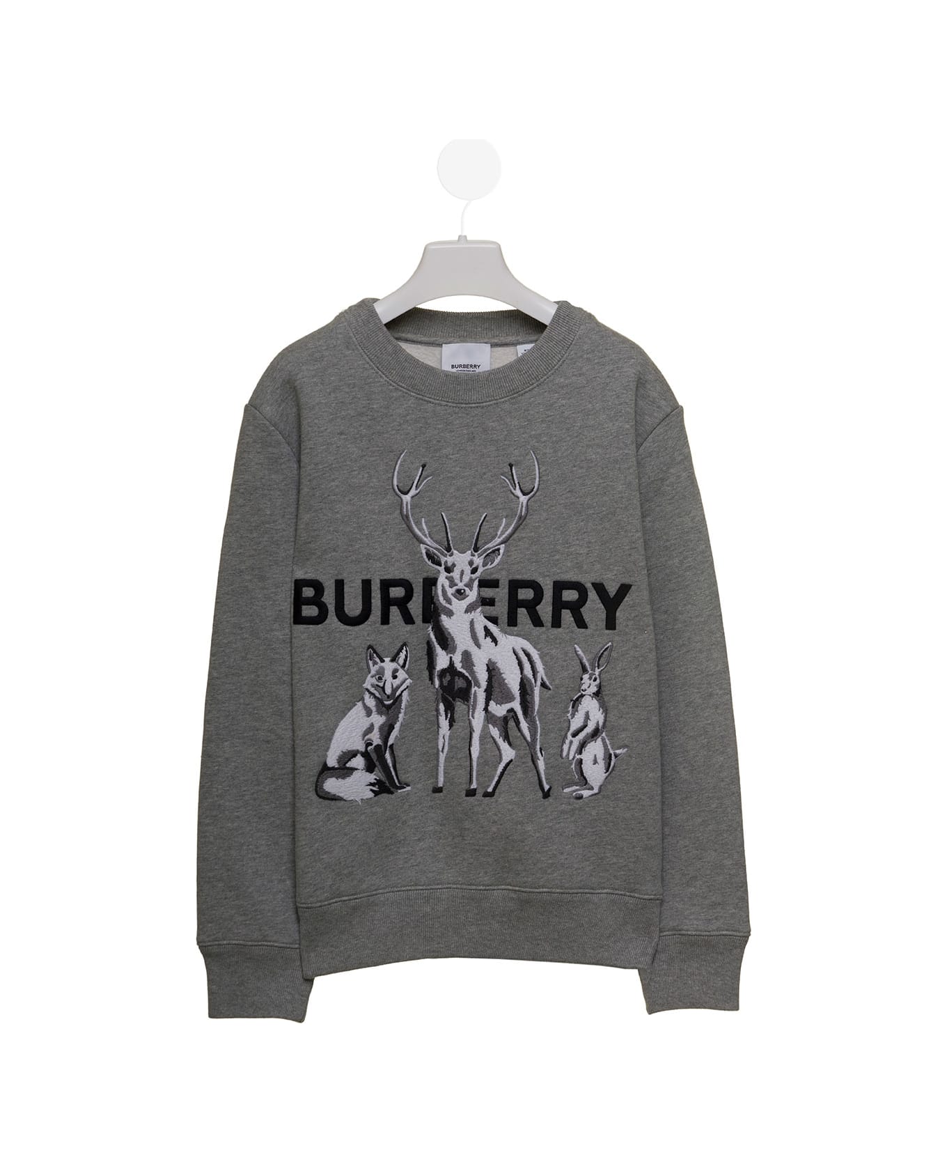 Burberry Kids Baby Boy's Grey Embroidered Sweater - Grey