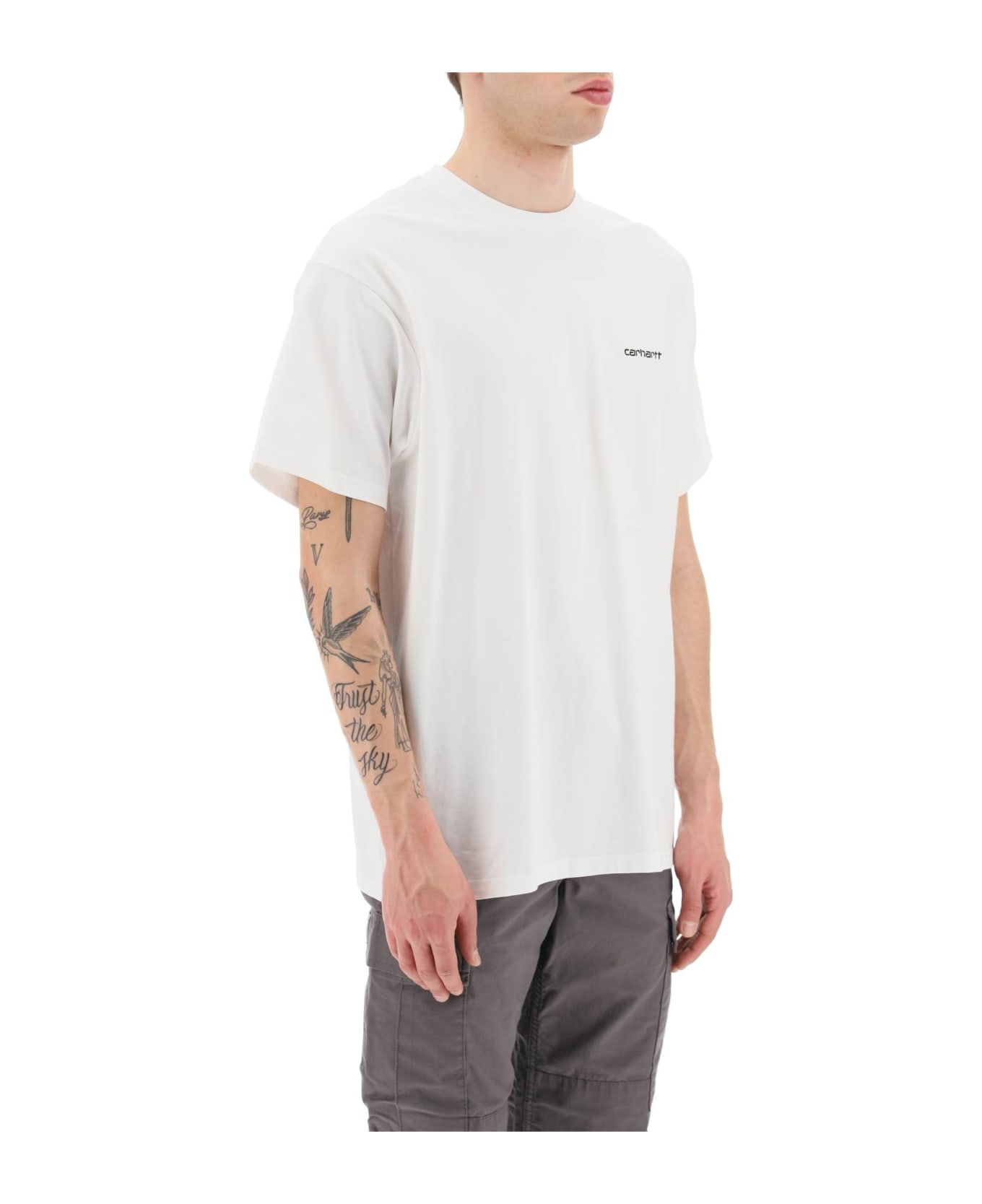 Carhartt Logo Embroidery T-shirt - White