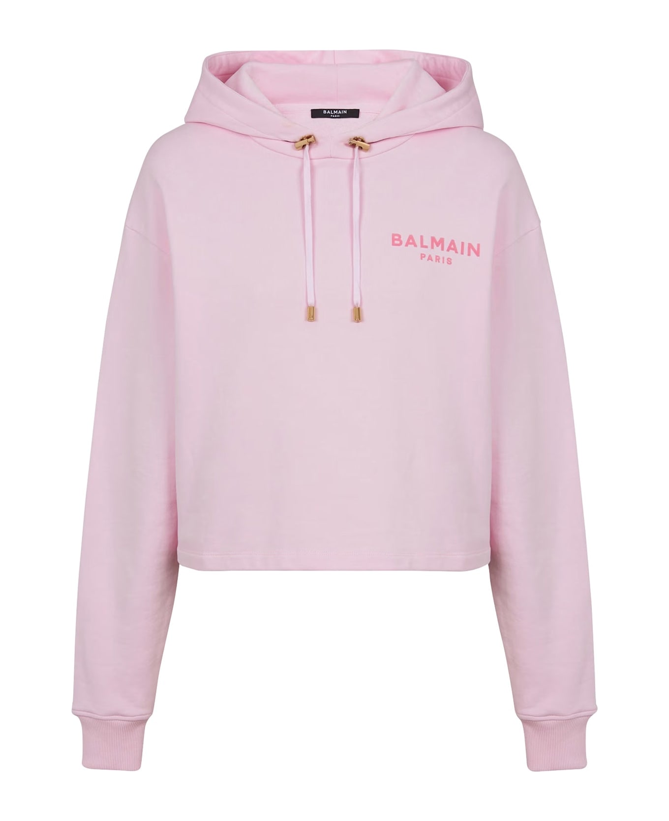 Balmain Flocked Paris Sweatshirt - Pink