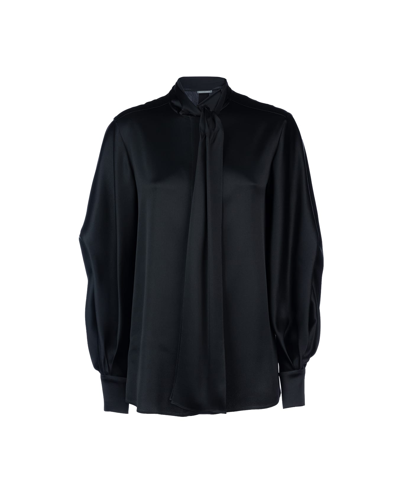 Alberta Ferretti Black Satin Shirt - NERO