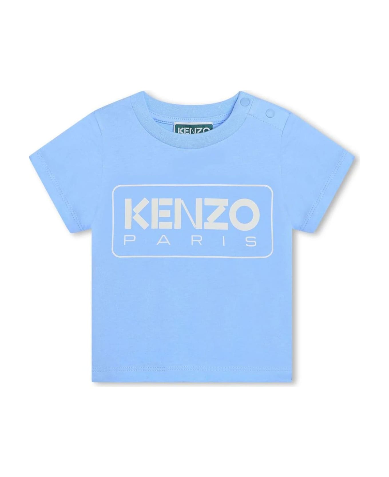 Kenzo Kids T-shirts And Polos Clear Blue - Clear Blue Tシャツ＆ポロシャツ