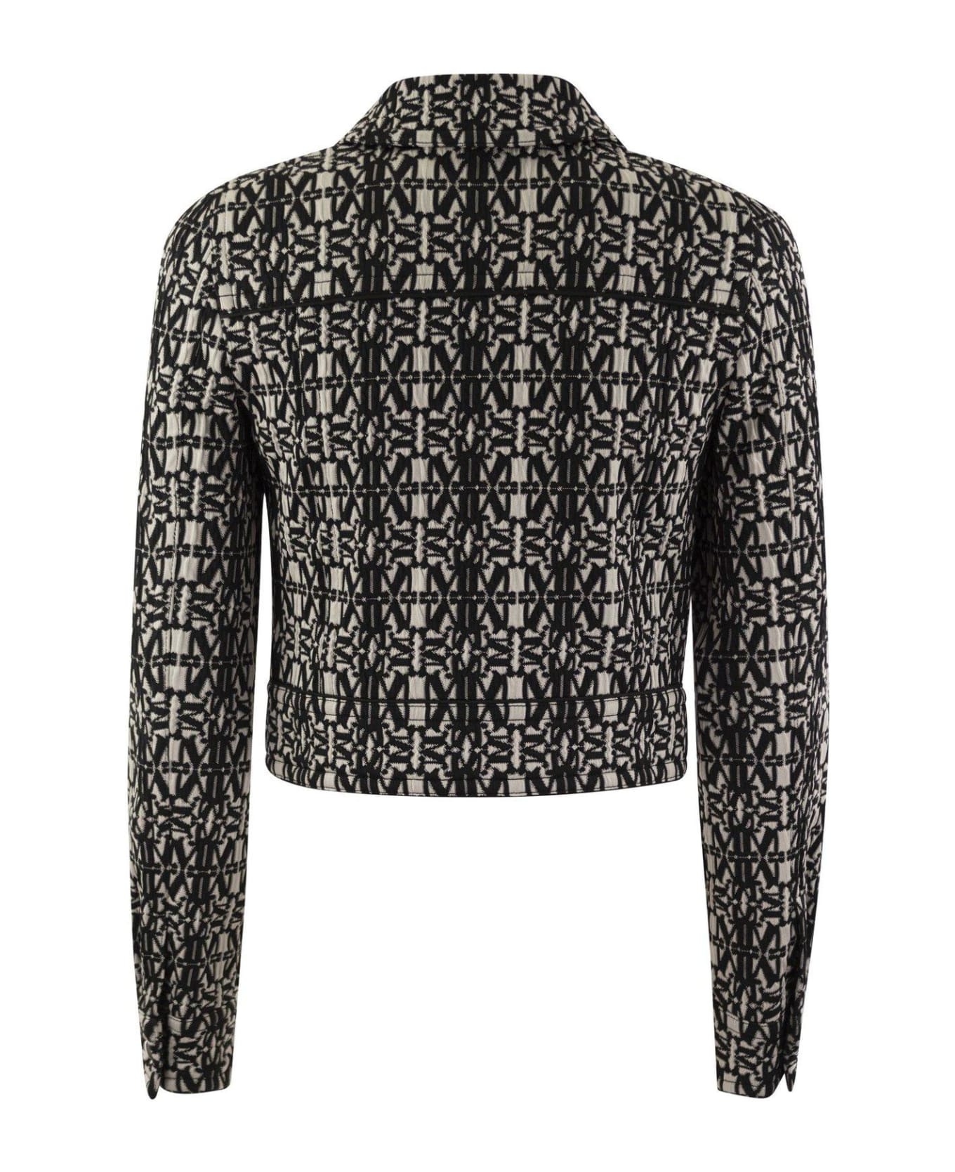 Max Mara All-over Patterned Zip-up Jacket - WHITE