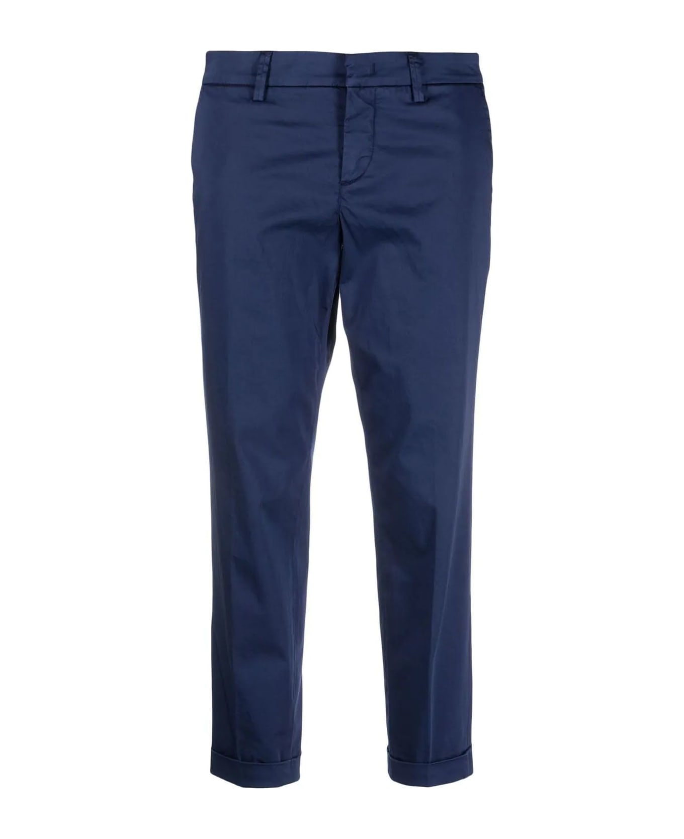 Fay Blue Stretch-cotton Trousers Fay