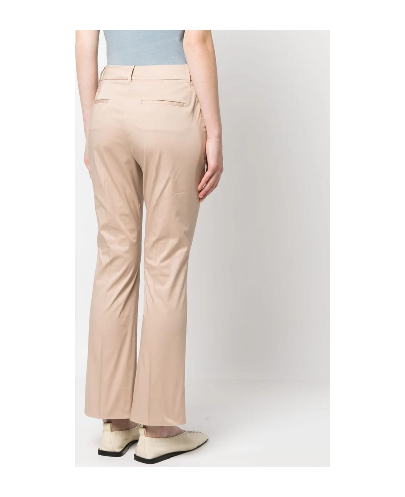 Peserico Mid-rise Tailored Trousers Beige - Beige ボトムス