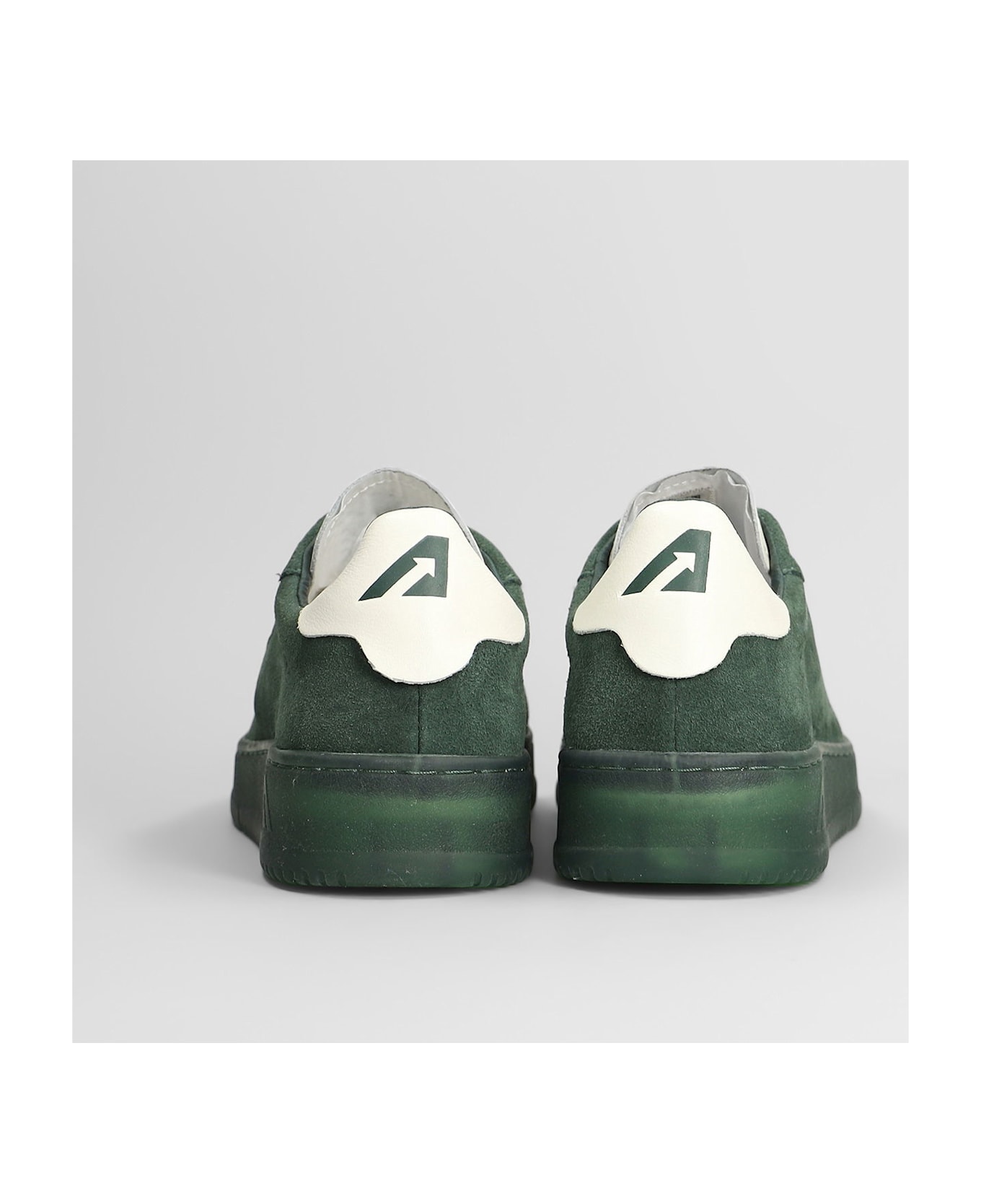 Autry Dallas Low Sneakers In Green Suede - green