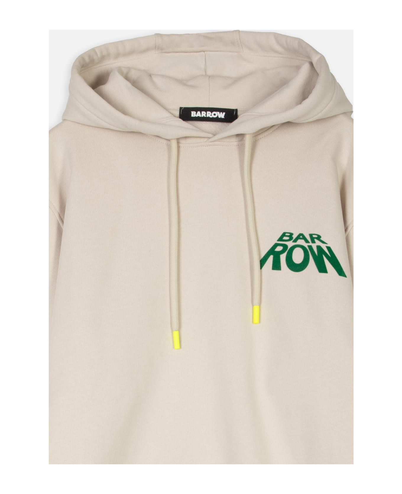 Barrow Hoodie Unisex Off White Hoodie With Chest Logo And Back Graphic Print - Bianco
