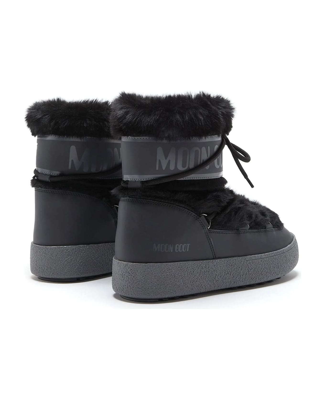 Moon Boot Ltrack Tube Faux-fur Black Boots - Black