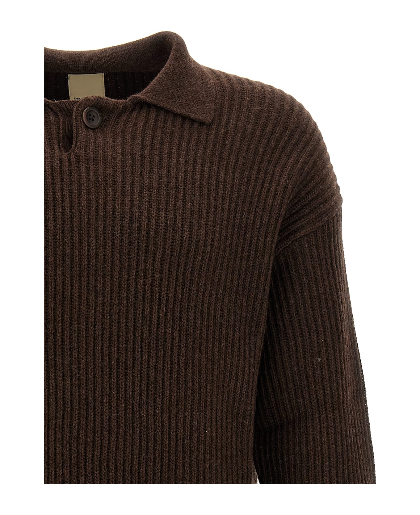 Emporio Armani Ribbed Sweater - Brown