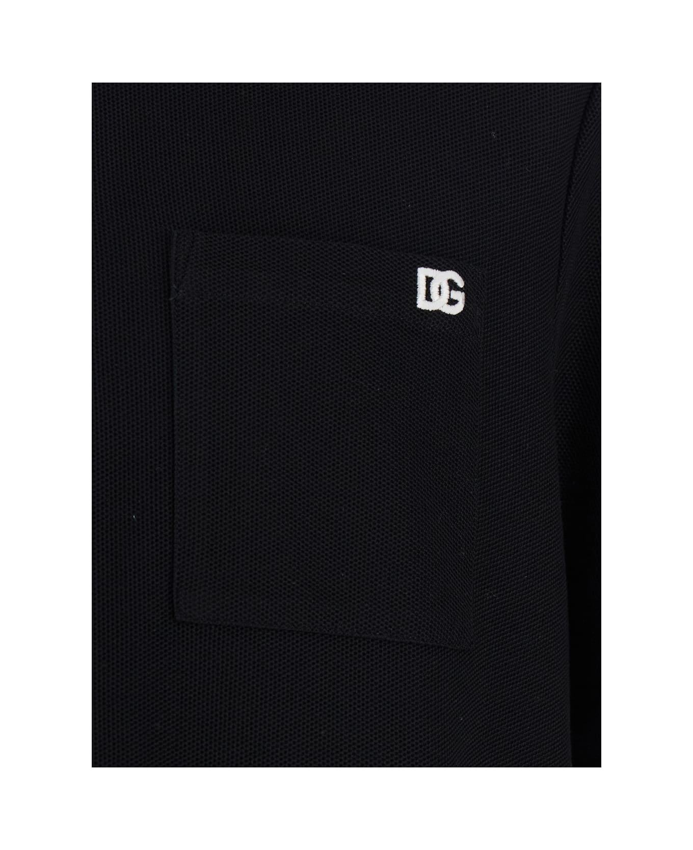 Dolce 
Gabbana Embroidery Polo Shirt - Black