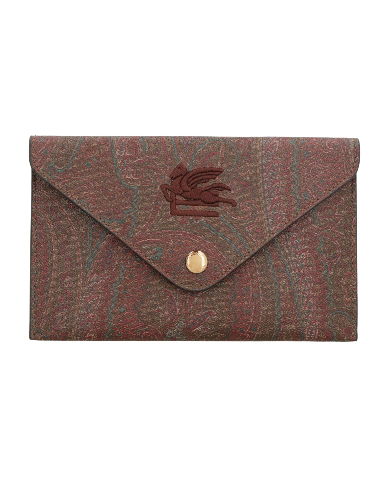 Etro Paisley Print Pouch - brown