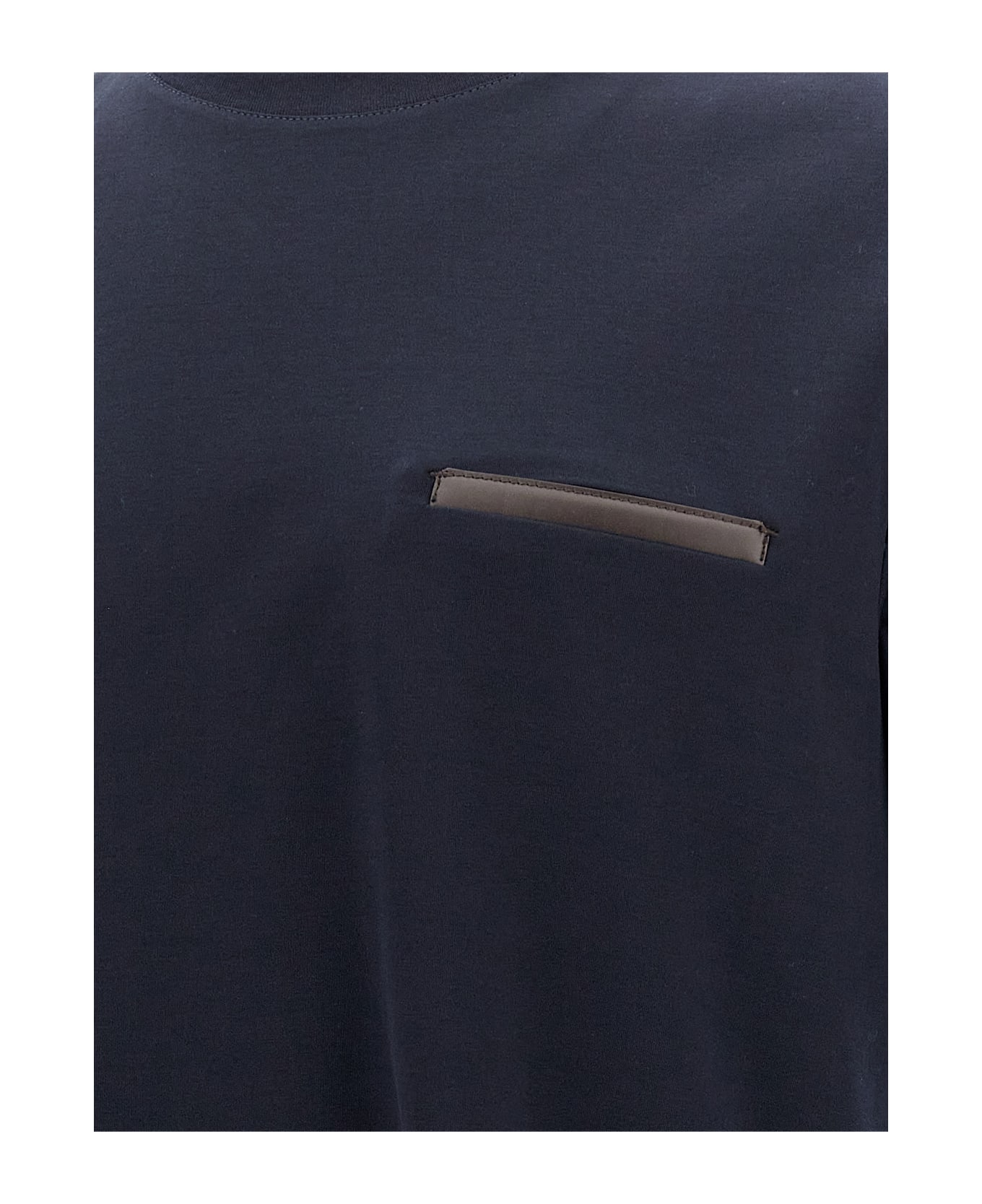 Berluti 
leather Tab
 T-shirt - Blue