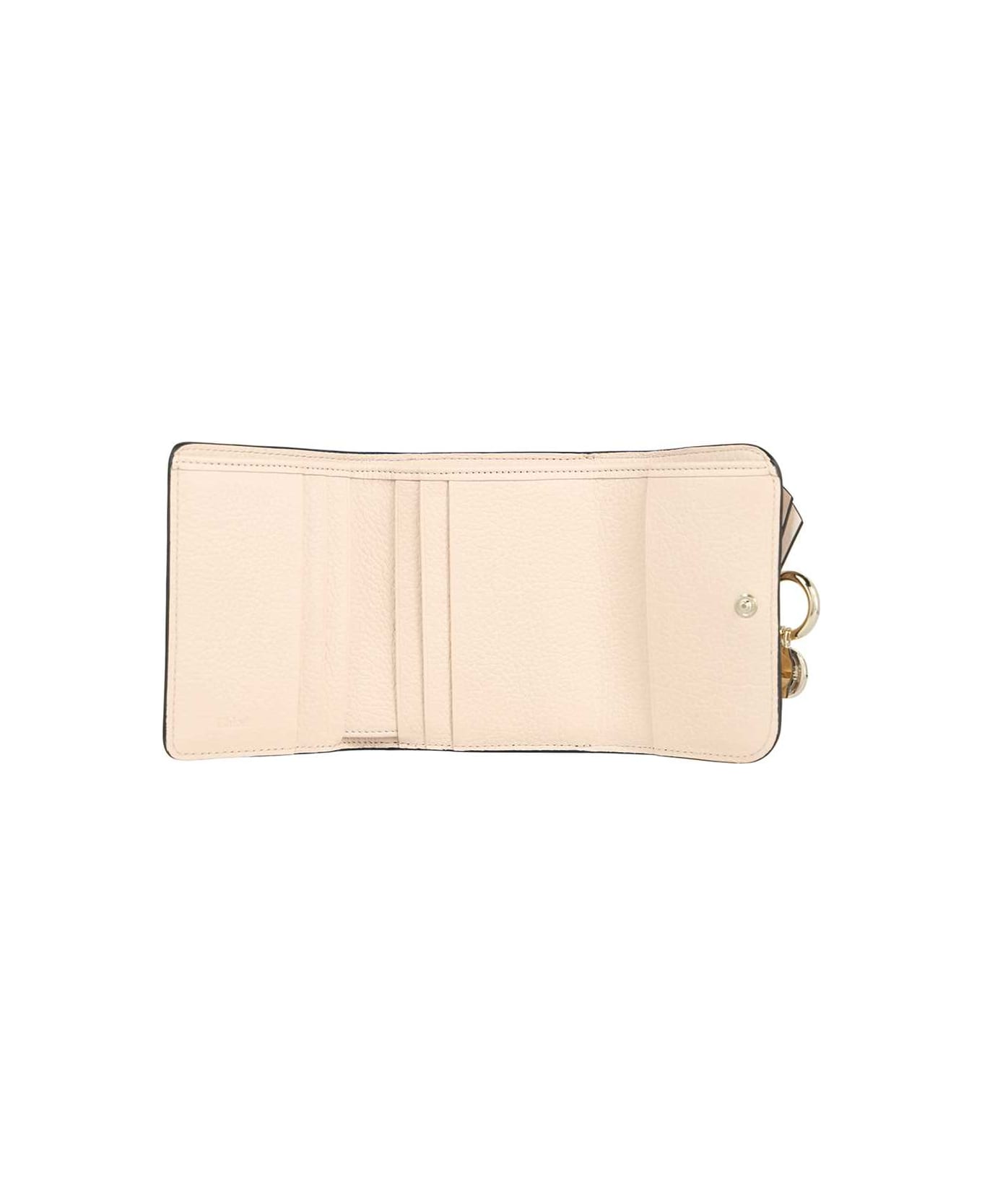 Chloé Tri-fold Alphabet Wallet - Beige